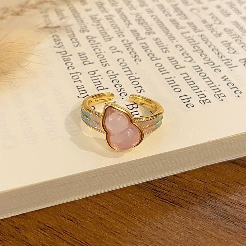 Light‑Luxury Pattern Decor Open‑End Ring