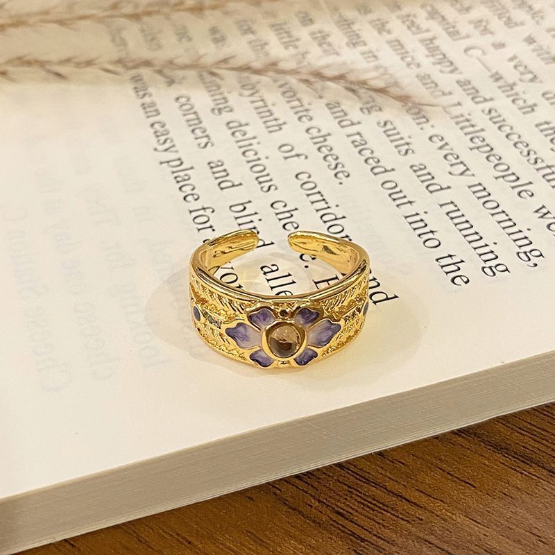 Versatile Light‑Luxury Enamel Open Ring