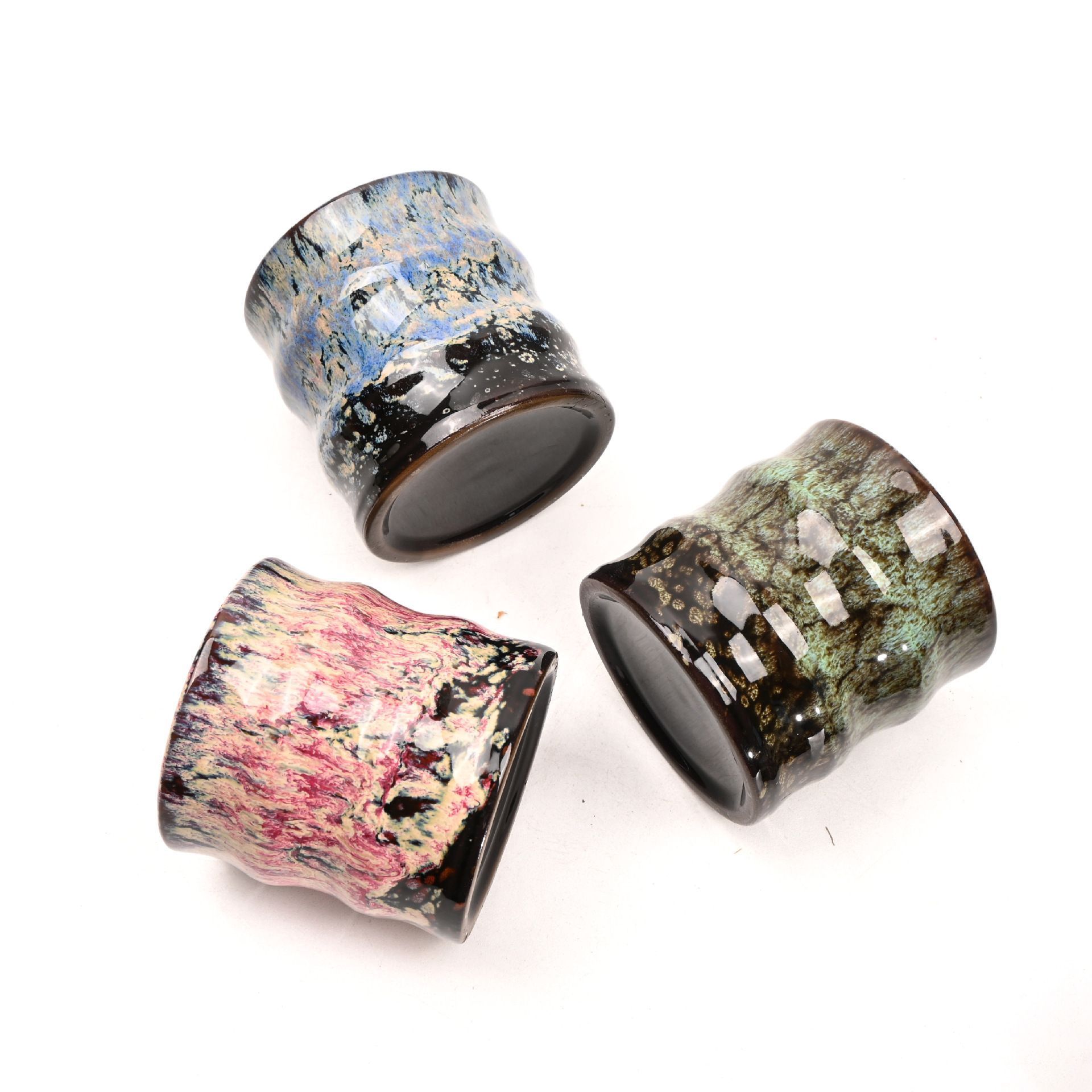Unique Bamboo‑Jointed Ceramic Water Cup view 3