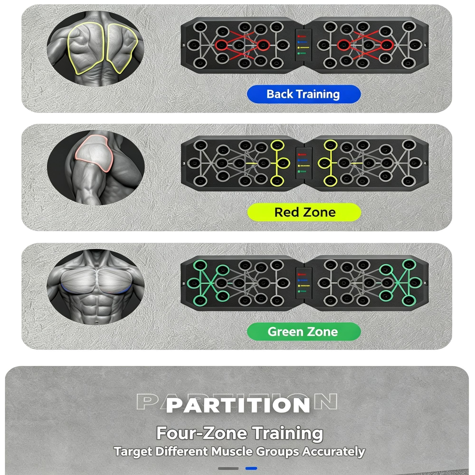 30 Holes Push‑Up Board, Portable Foldable Fitness Equipment for Home Indoor view 5