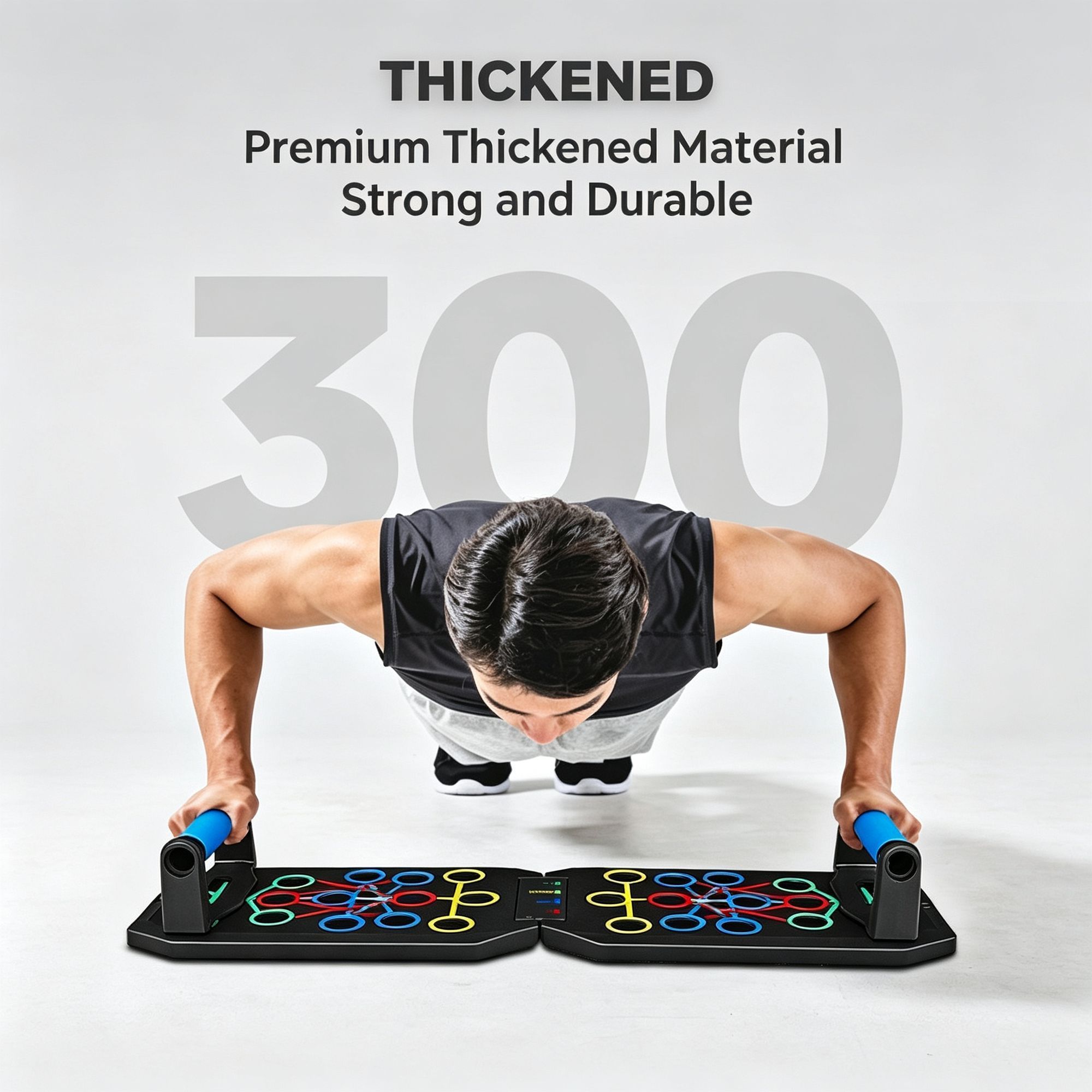 30 Holes Push‑Up Board, Portable Foldable Fitness Equipment for Home Indoor view 8