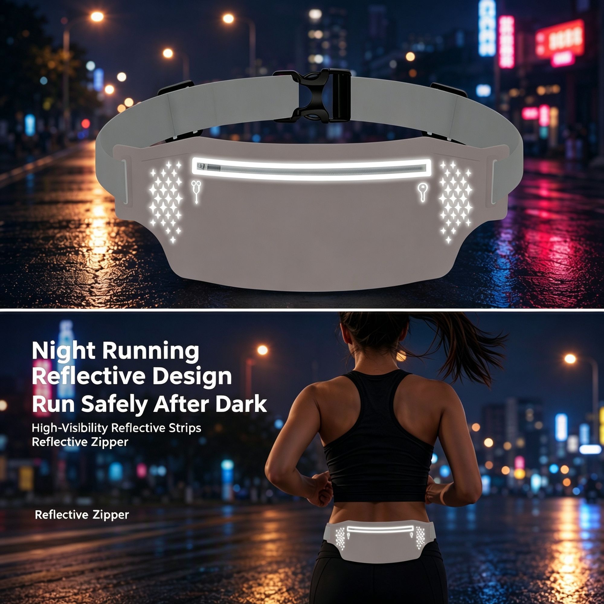 Running Waist Bag for Men Women Outdoor Sports Phone Pouch Slim Close‑Fitting view 10