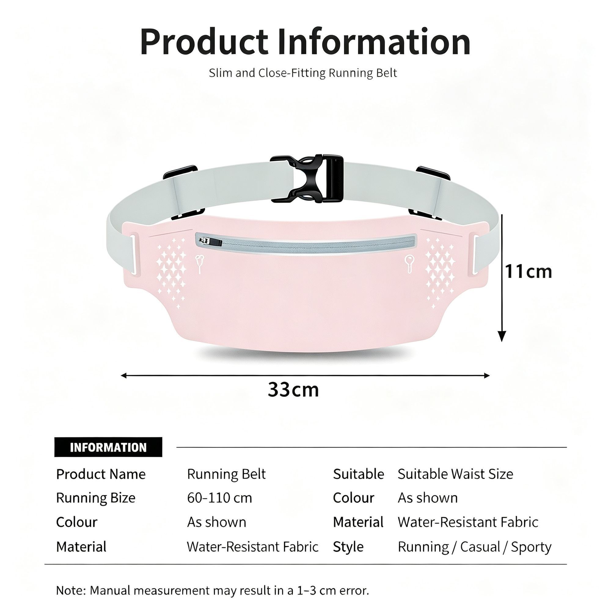 Running Waist Bag for Men Women Outdoor Sports Phone Pouch Slim Close‑Fitting view 9
