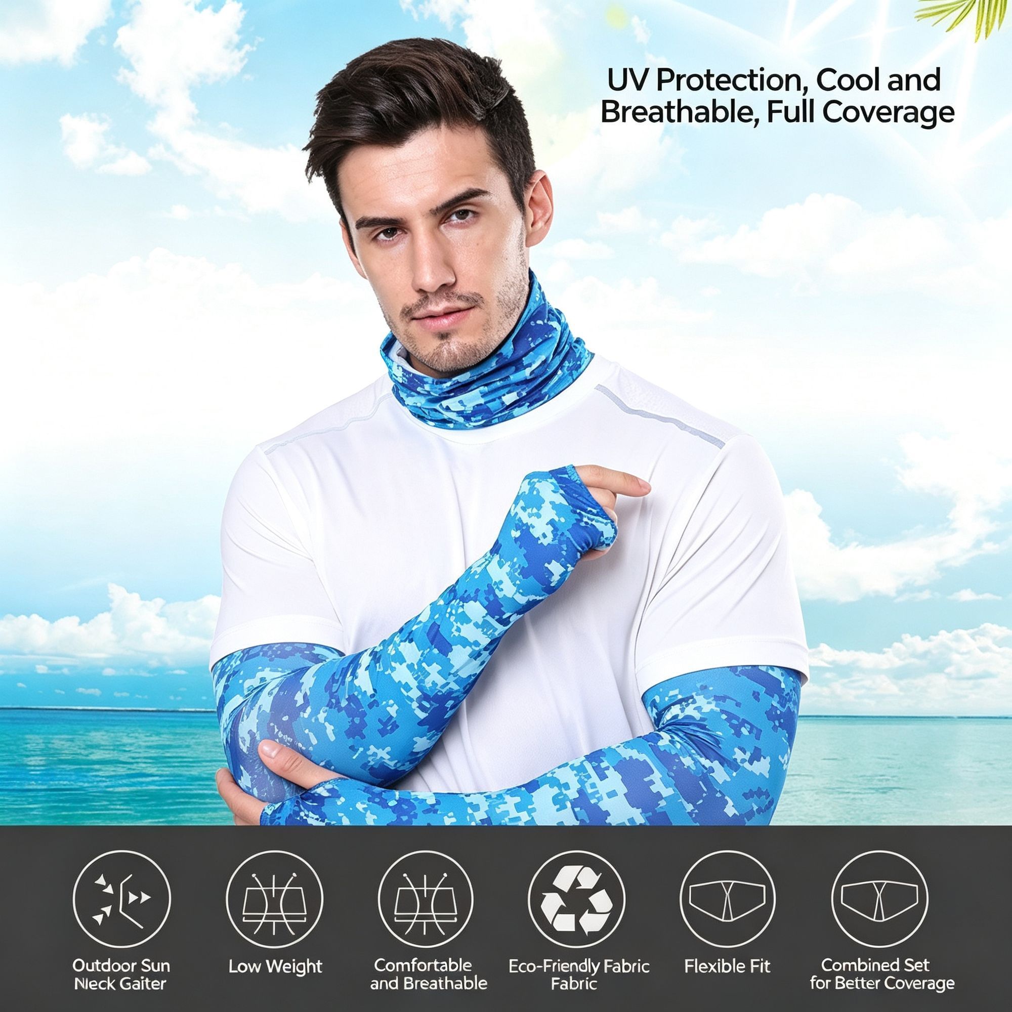 High‑Visibility Fluorescent Sun Protection Kit view 3
