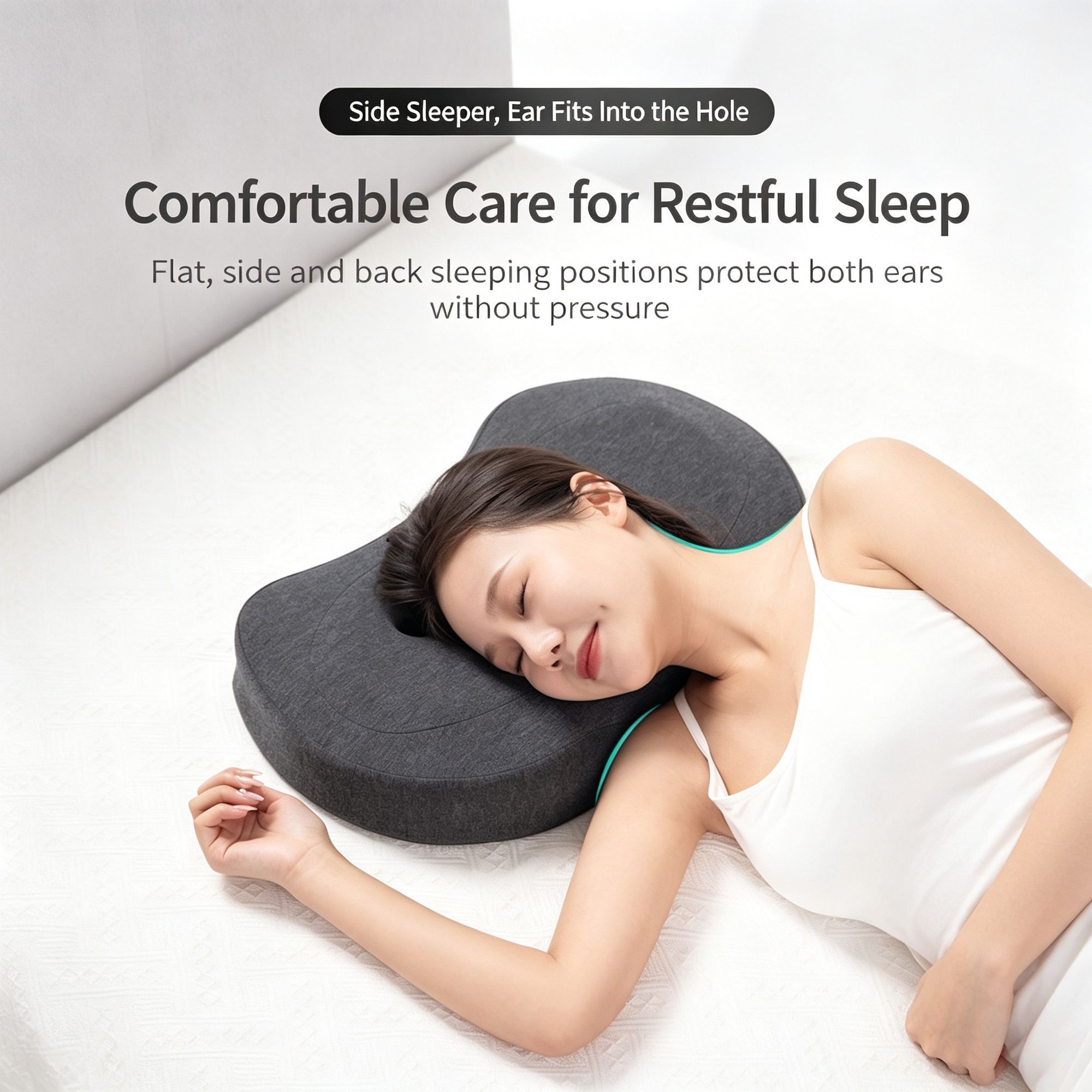 Soft Single‑Hole Ear Guard Memory Foam Pillow view 4