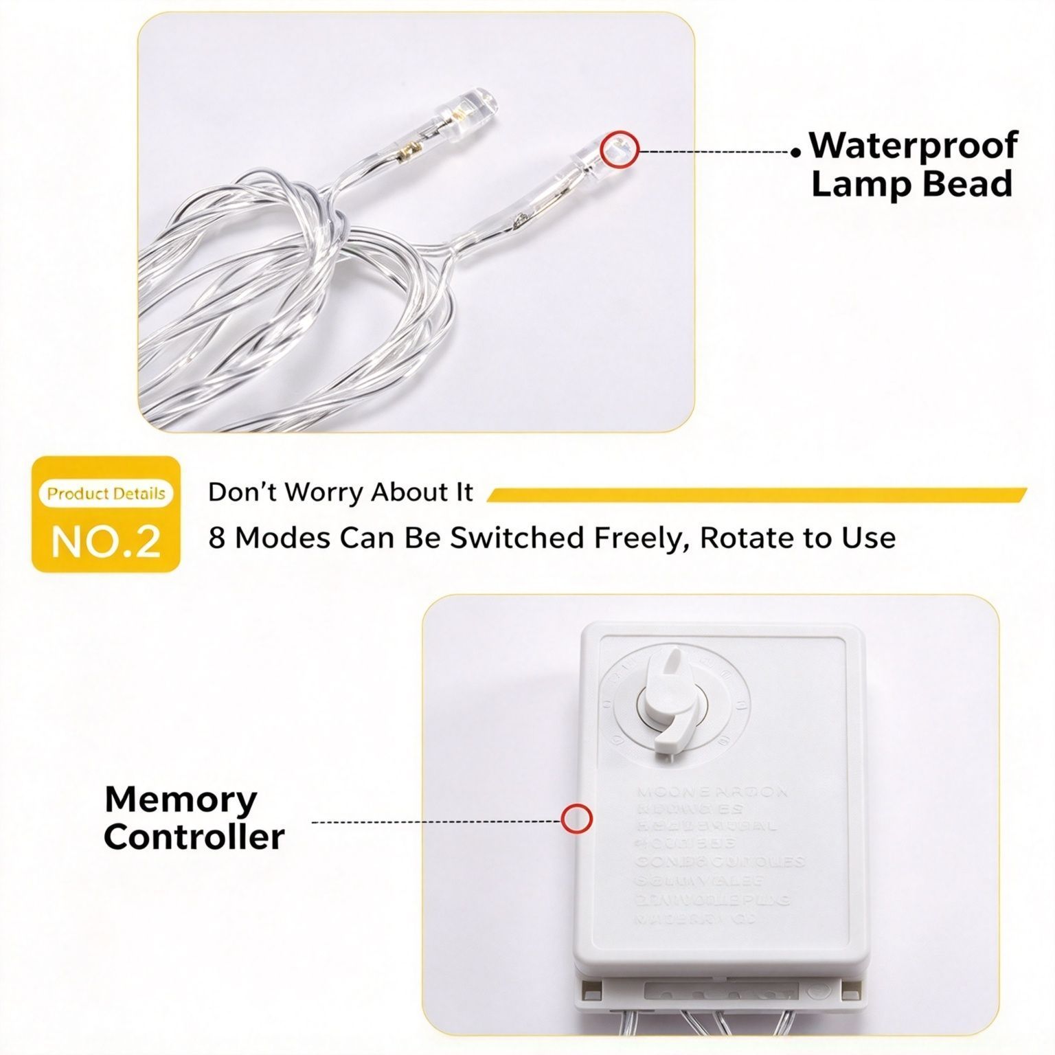 Male‑Female Connector 8‑Mode LED Light String Controller view 14