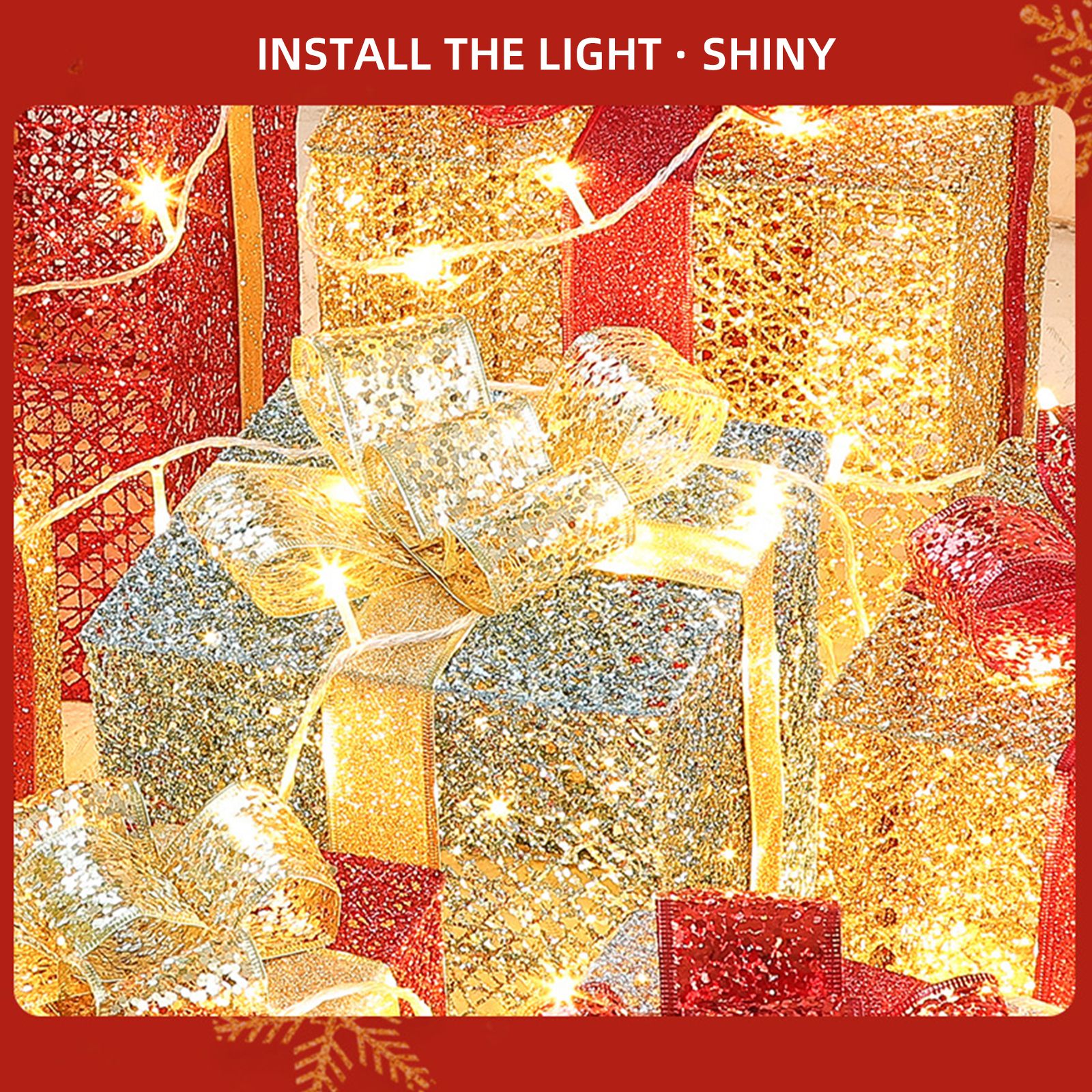 Christmas Gift Boxes for Christmas Indoor Outdoor Decorations view 4