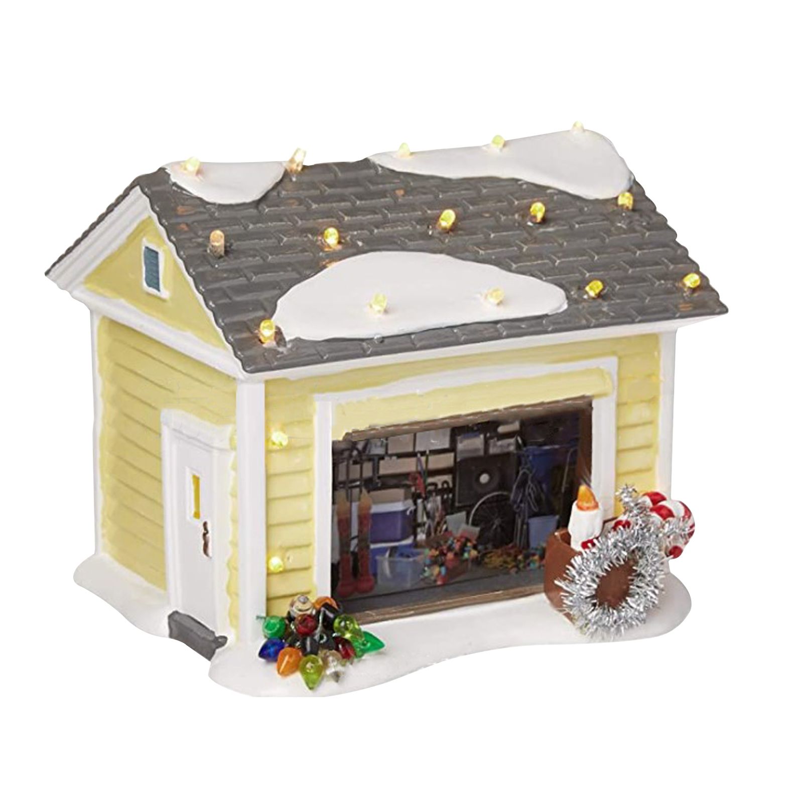Christmas Village House LED Lighted Desk Building Resin House Statue Ornaments — image 1