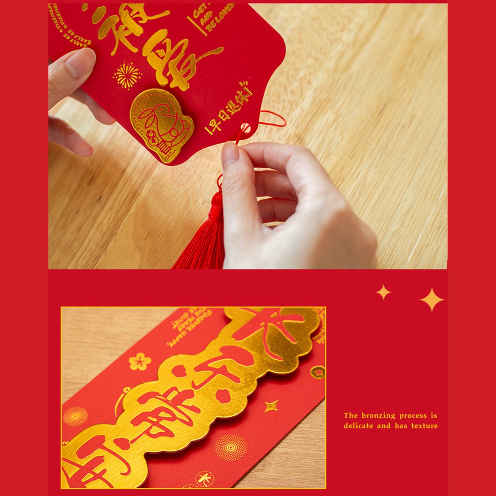 Stereo Door Tag Hanging Card Spring Festival Hanging Door Tag Decor view 2