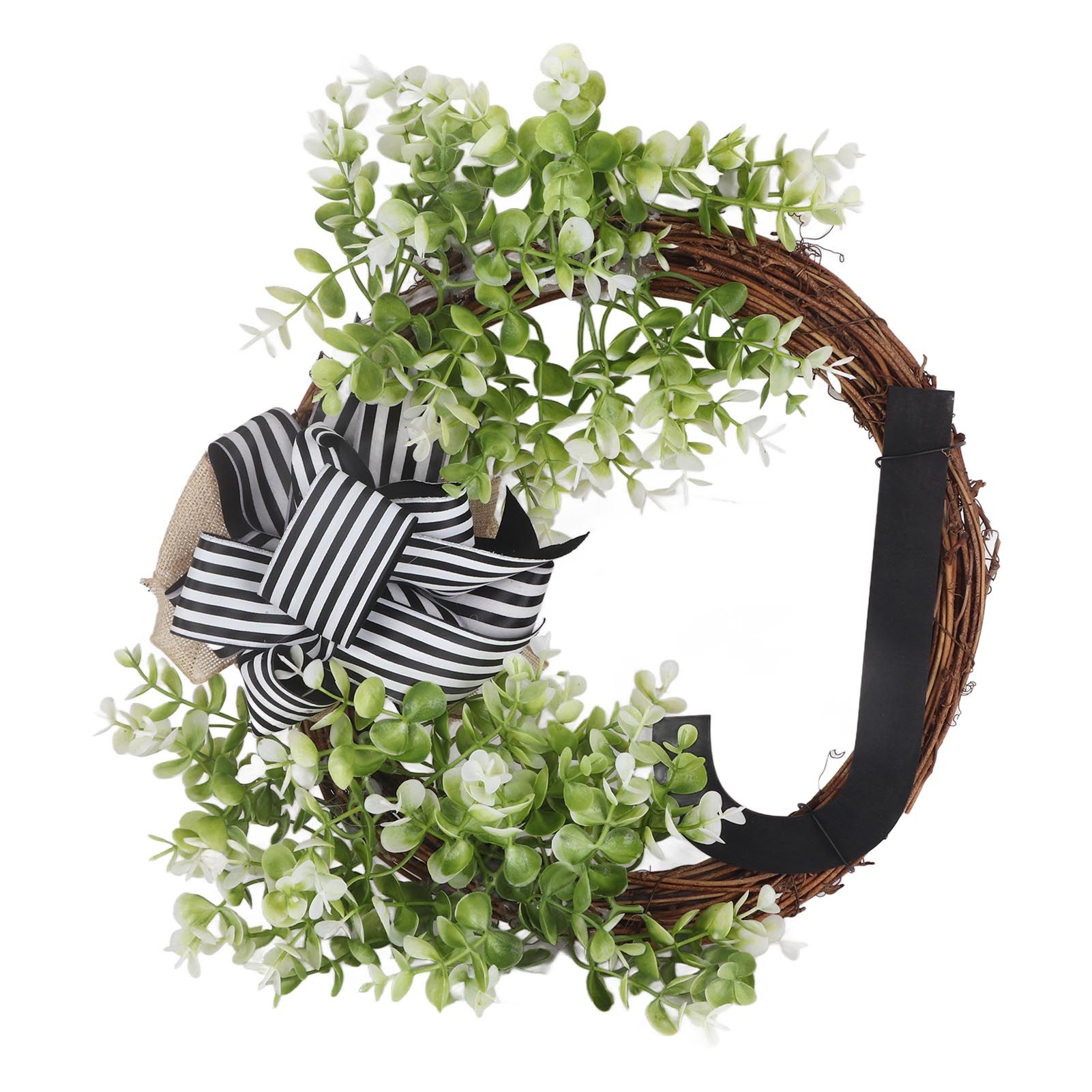 Creative Front Door Wreath with Bow 26 Letter Garden Outdoor Decorative Wreath view 2