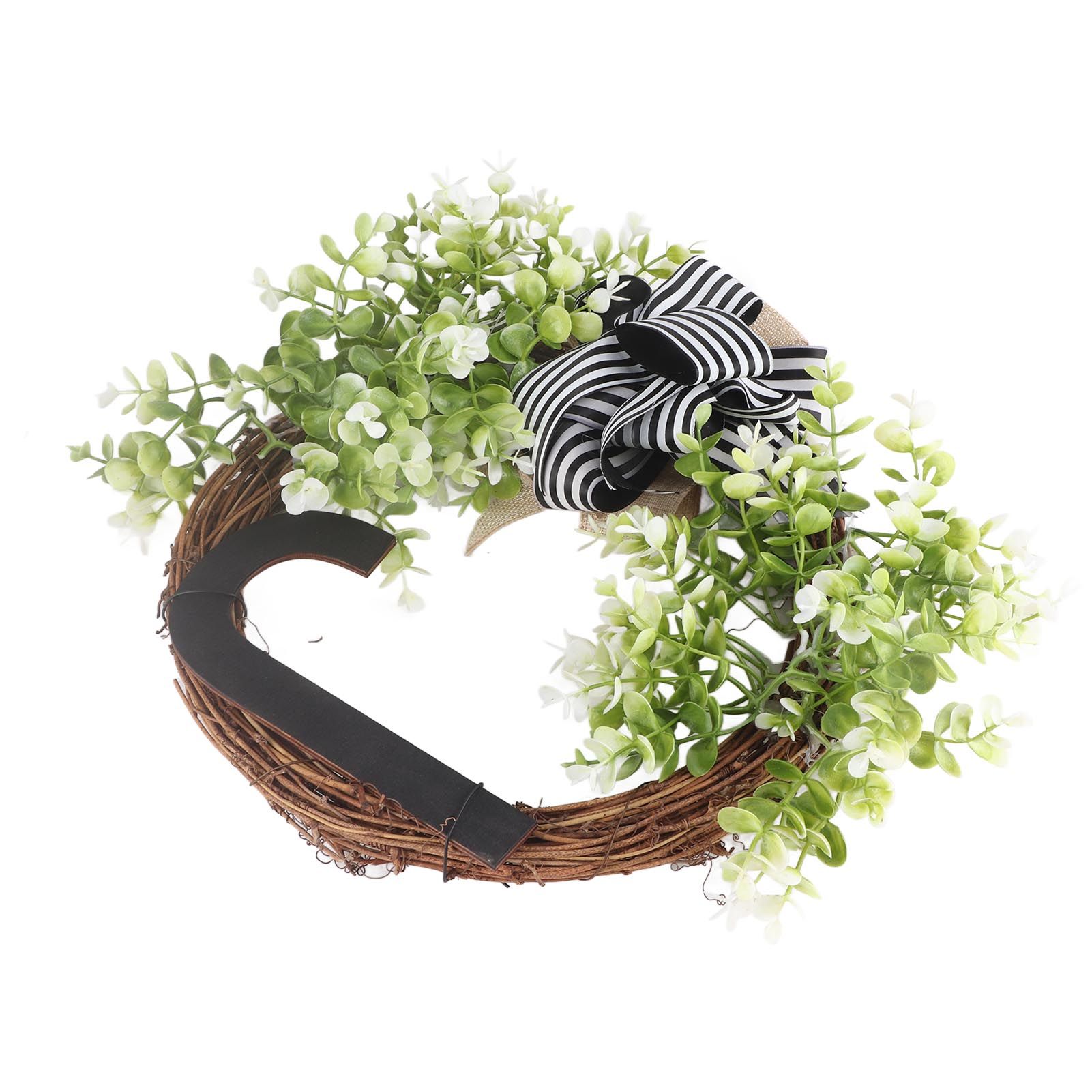 Creative Front Door Wreath with Bow 26 Letter Garden Outdoor Decorative Wreath view 5