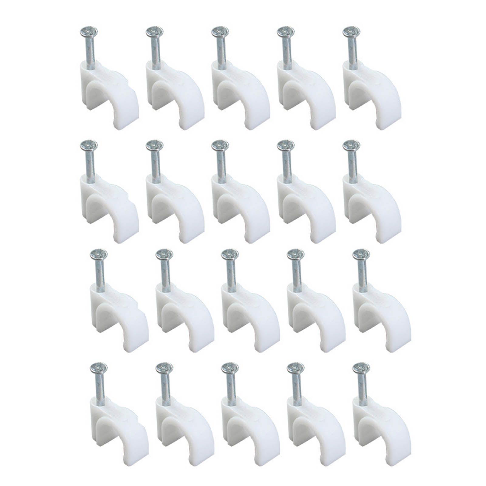 100 PCS 5mm Steel Nail Line Clip Round Cable Fixing Clips for Wall Mounted view 2