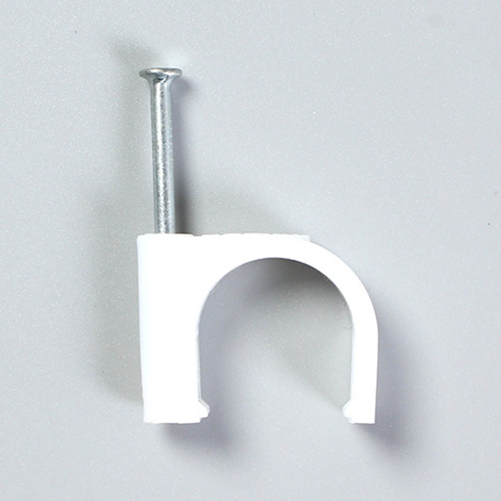100 PCS 5mm Steel Nail Line Clip Round Cable Fixing Clips for Wall Mounted view 7
