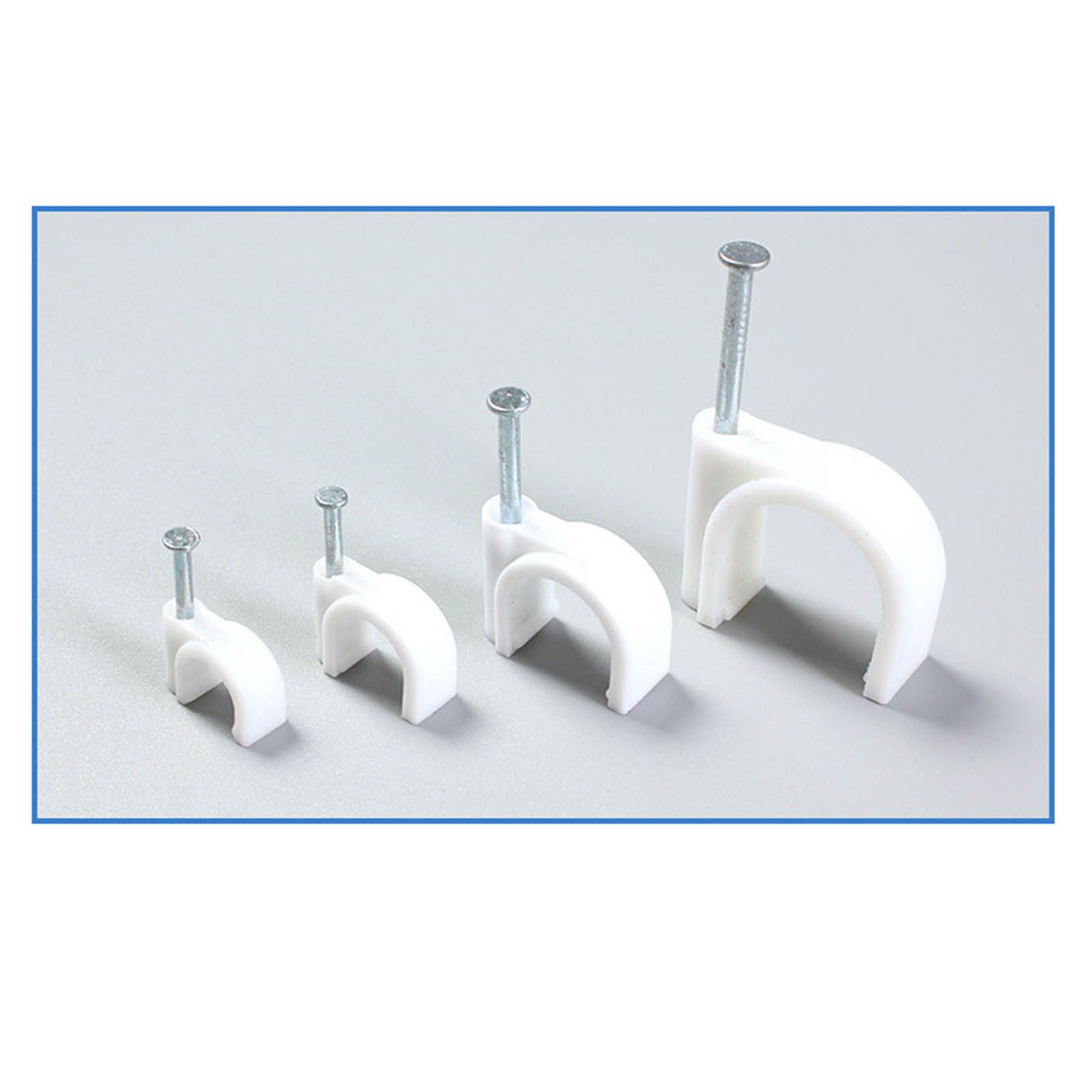 100 PCS 5mm Steel Nail Line Clip Round Cable Fixing Clips for Wall Mounted view 9