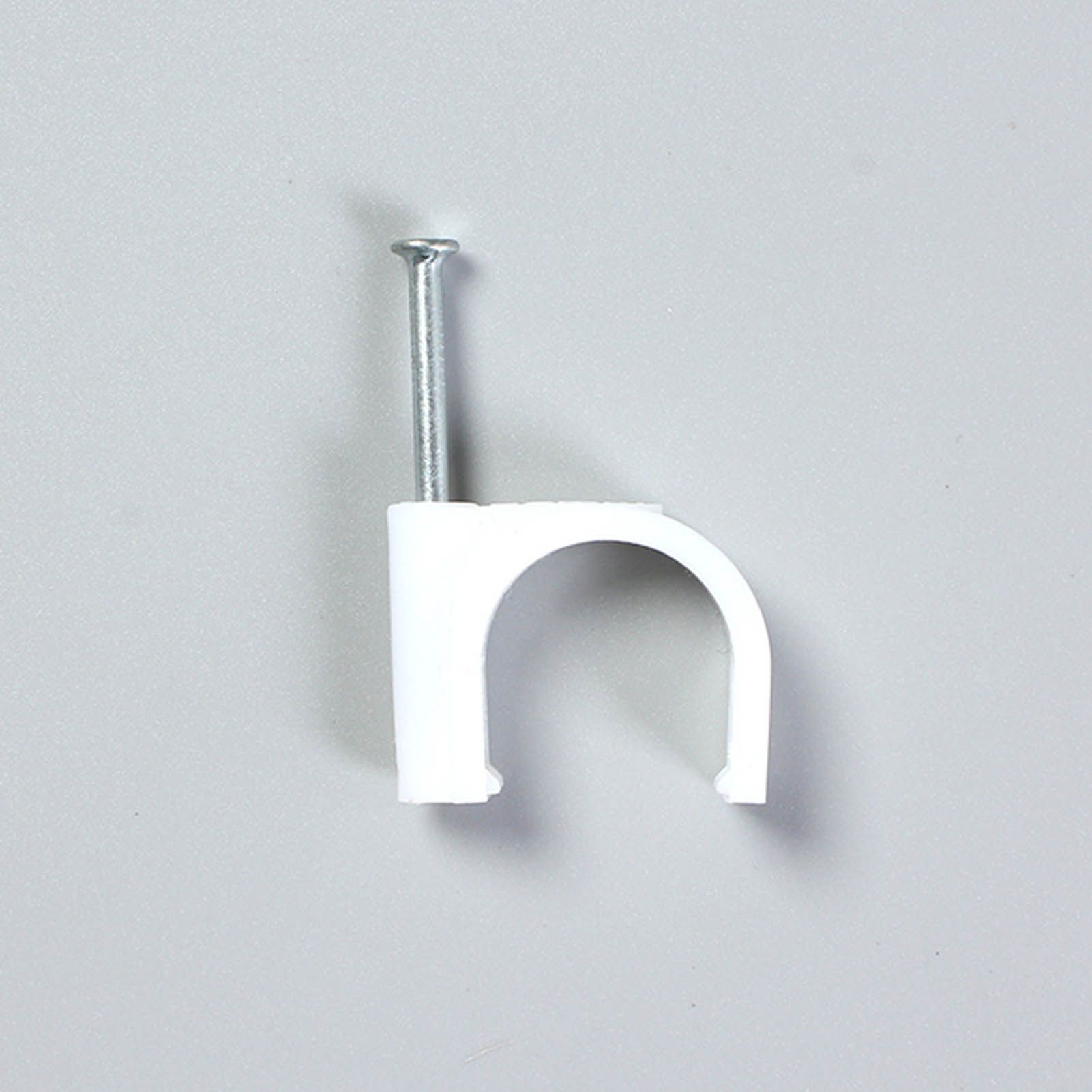 100 PCS 5mm Steel Nail Line Clip Round Cable Fixing Clips for Wall Mounted view 11
