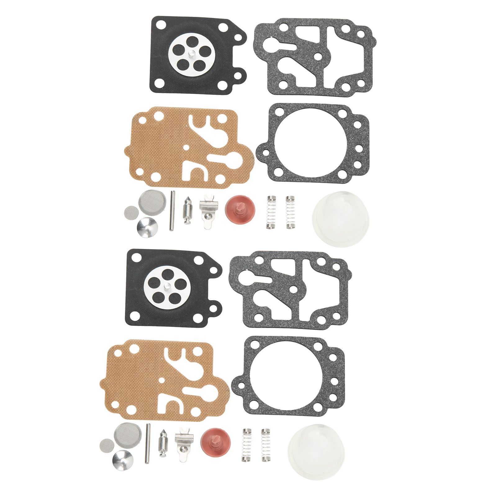2 Sets Carburetor Diaphragm and Gasket Paper Iron Rubber Carburetor Repair Kit view 2