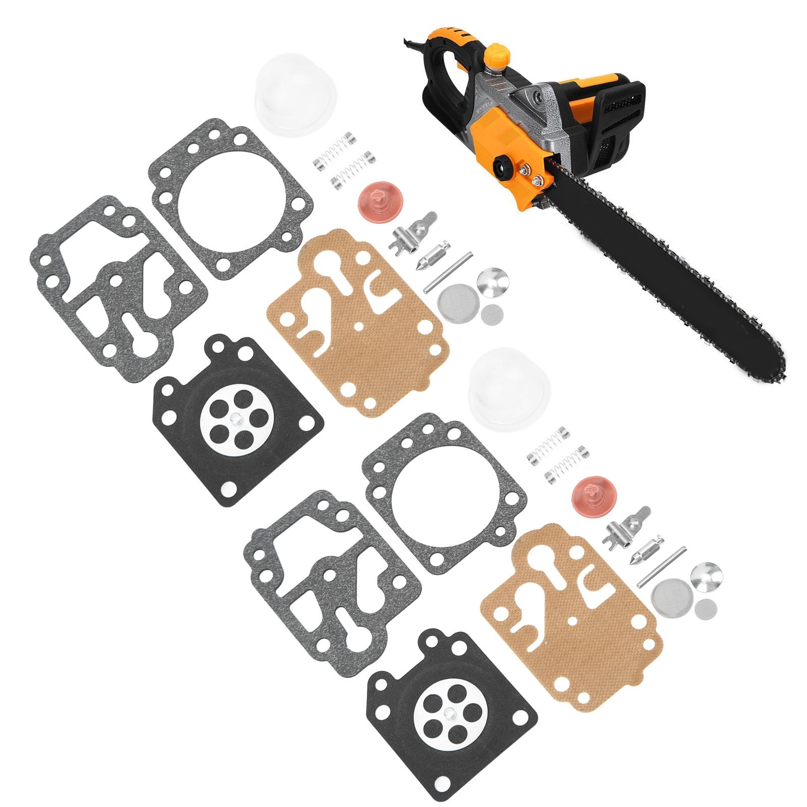 2 Sets Carburetor Diaphragm and Gasket Paper Iron Rubber Carburetor Repair Kit view 12