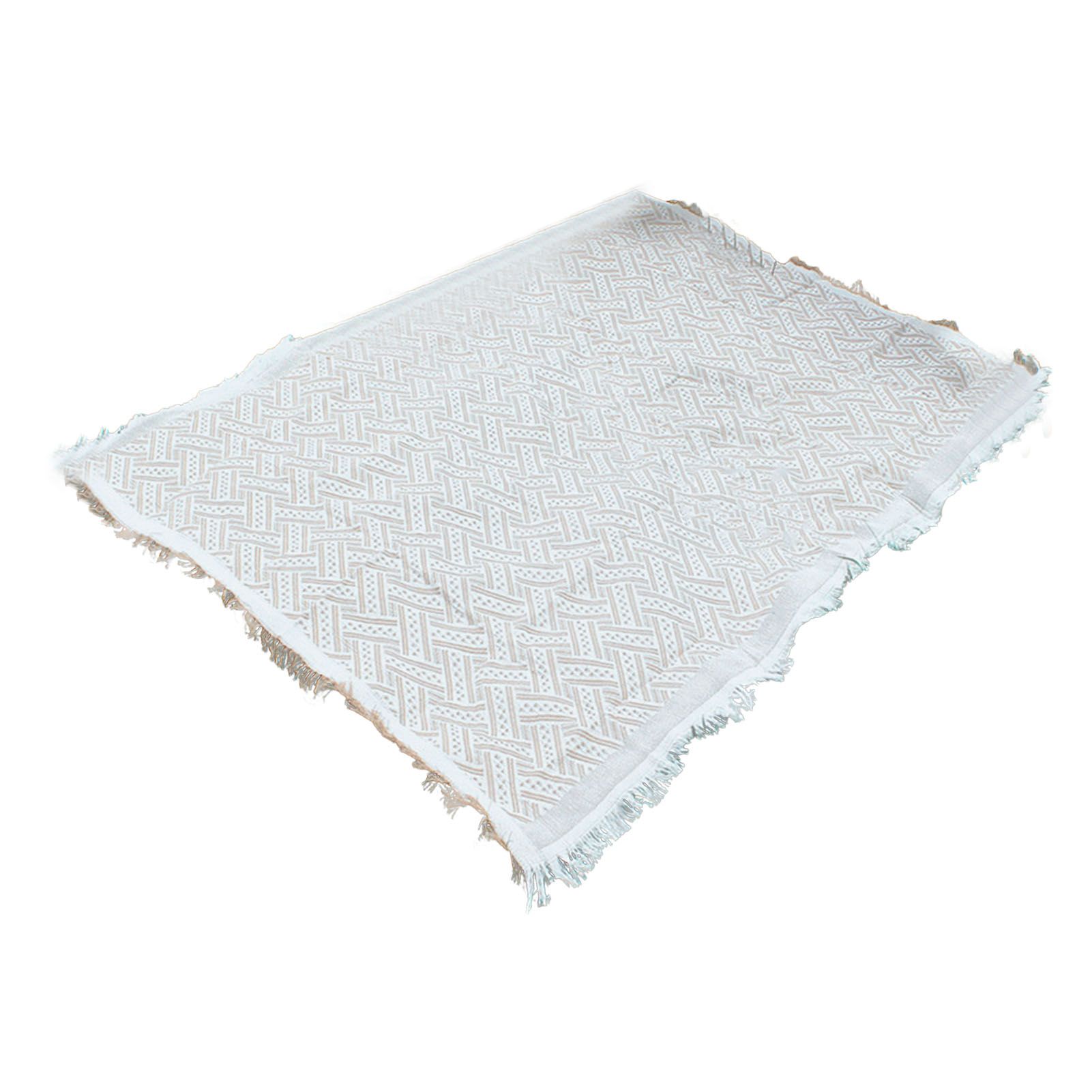 Outdoor Picnic Blanket with Fringe Cotton Soft Comfortable Simple Style for