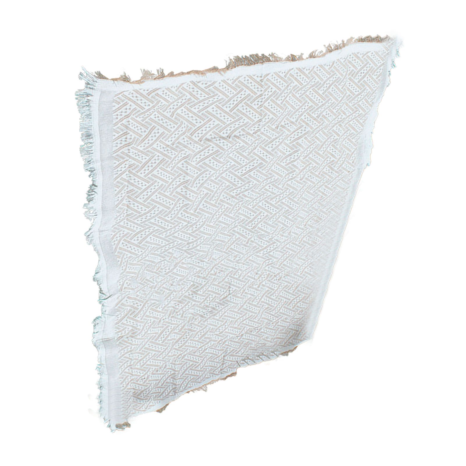 Outdoor Picnic Blanket with Fringe Cotton Soft Comfortable Simple Style for view 3