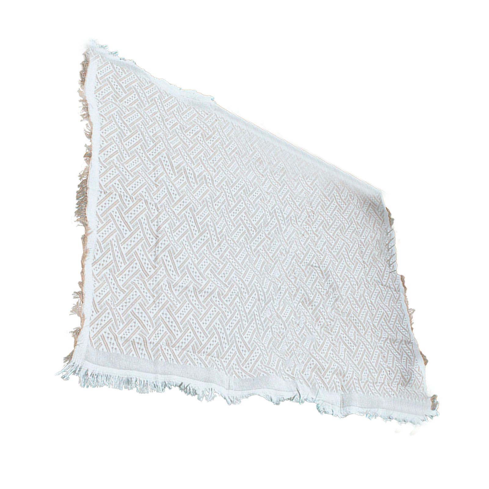 Outdoor Picnic Blanket with Fringe Cotton Soft Comfortable Simple Style for view 4