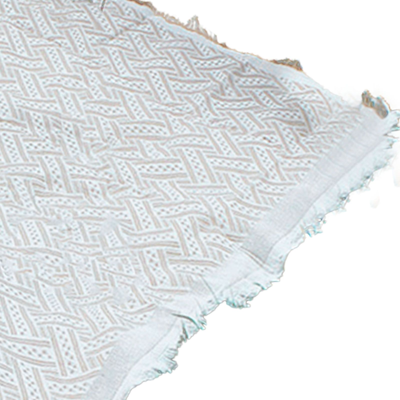 Outdoor Picnic Blanket with Fringe Cotton Soft Comfortable Simple Style for view 8