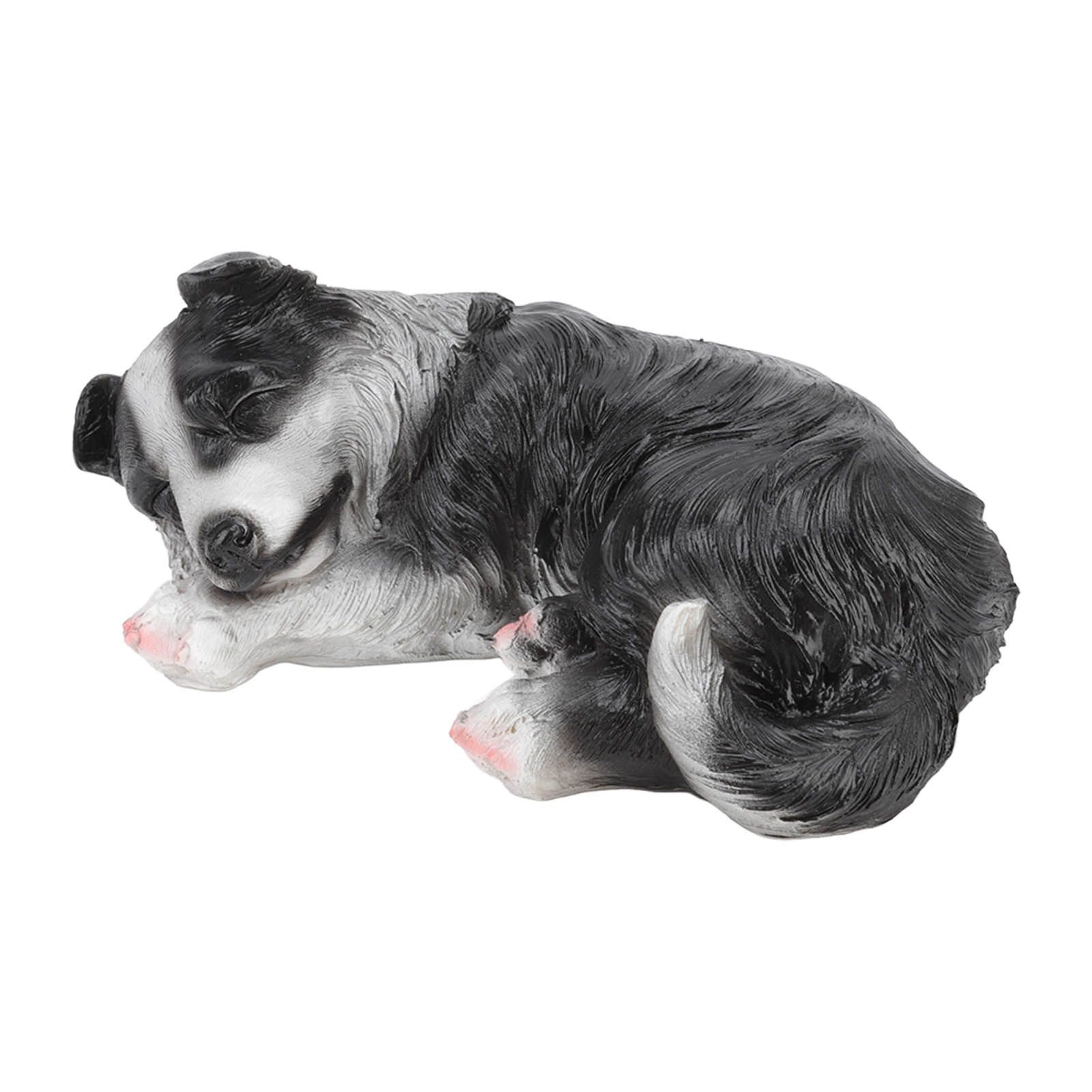 Puppy Statues Sculptures Synthetic Resin Waterproof Border Collie Statue view 2