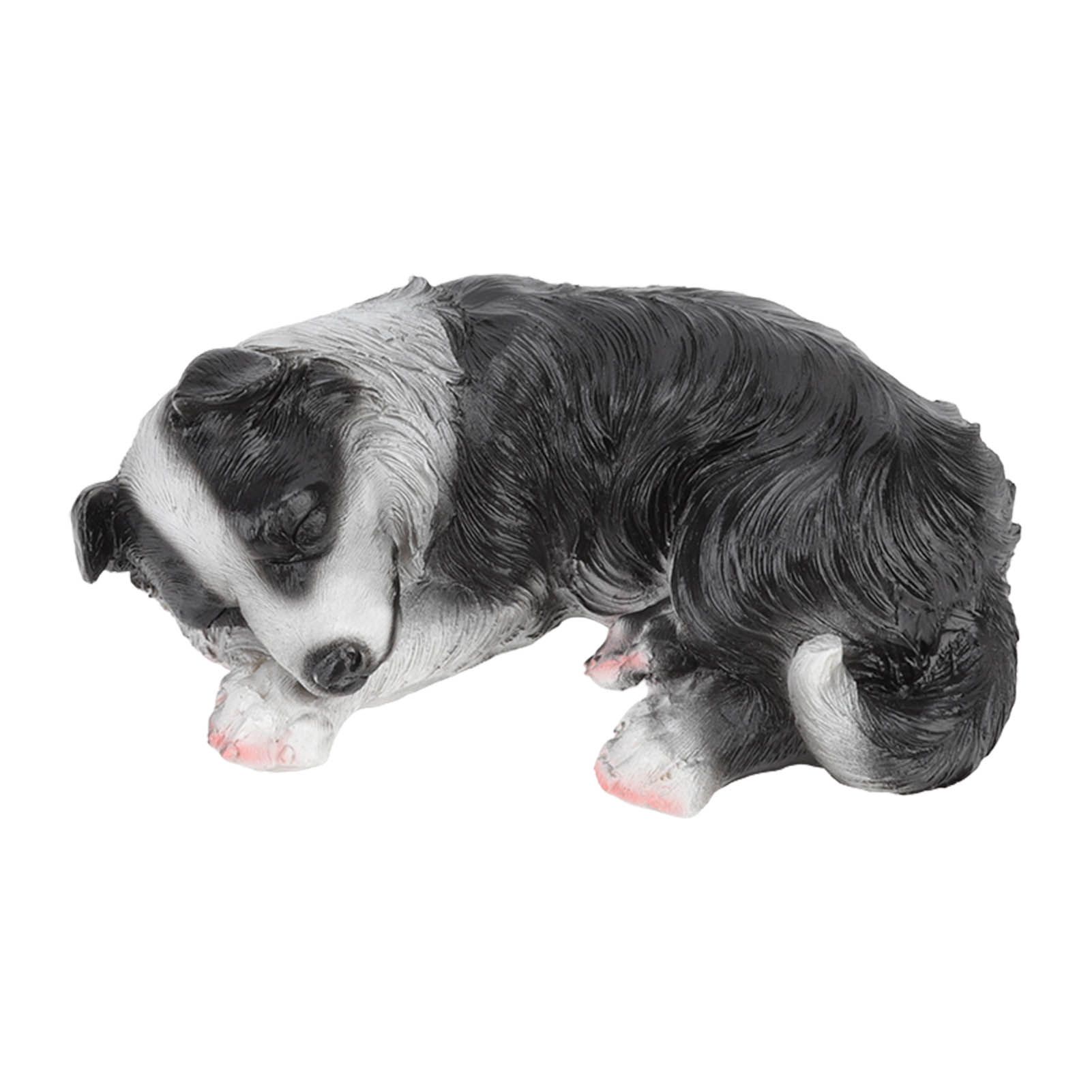 Puppy Statues Sculptures Synthetic Resin Waterproof Border Collie Statue view 5