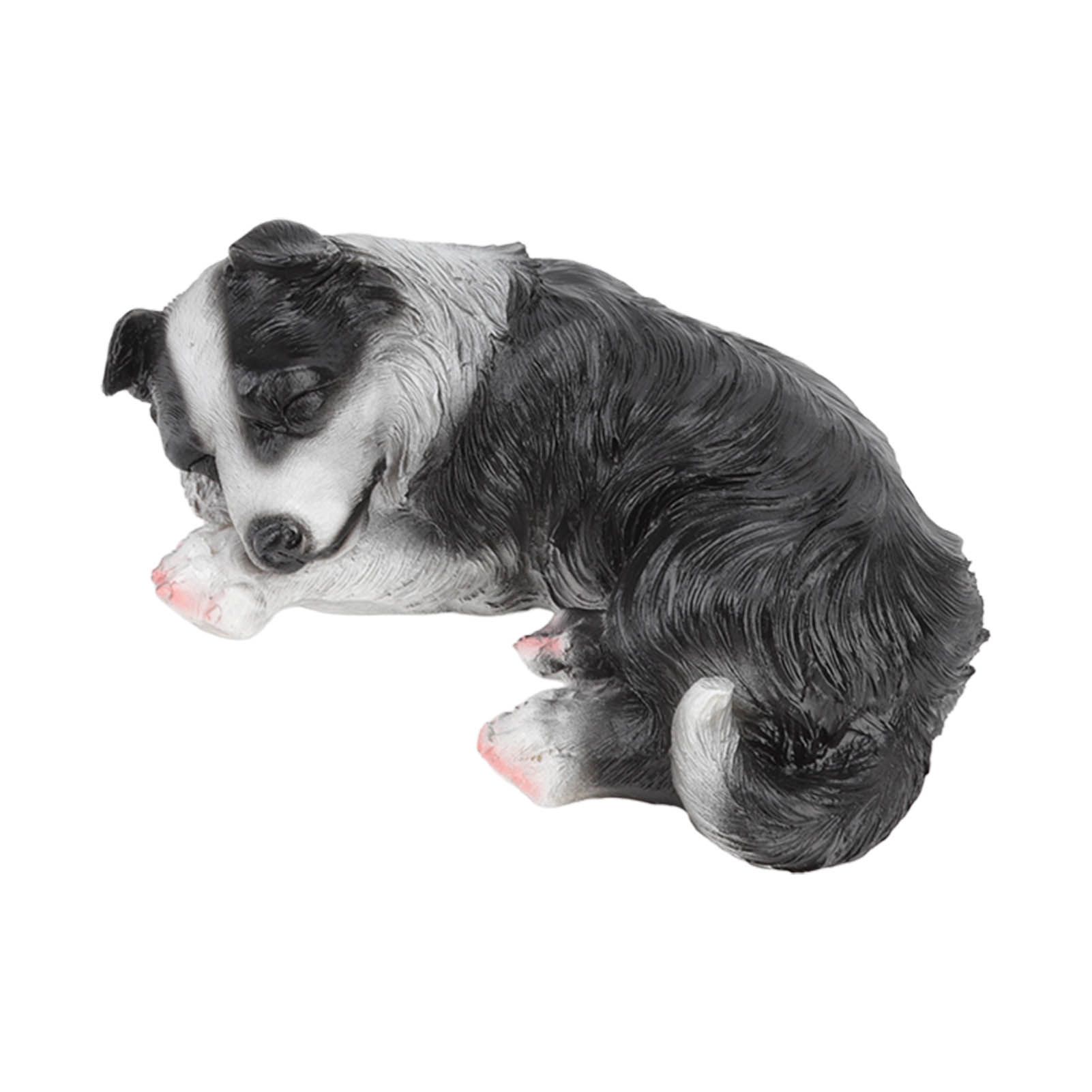 Puppy Statues Sculptures Synthetic Resin Waterproof Border Collie Statue view 7