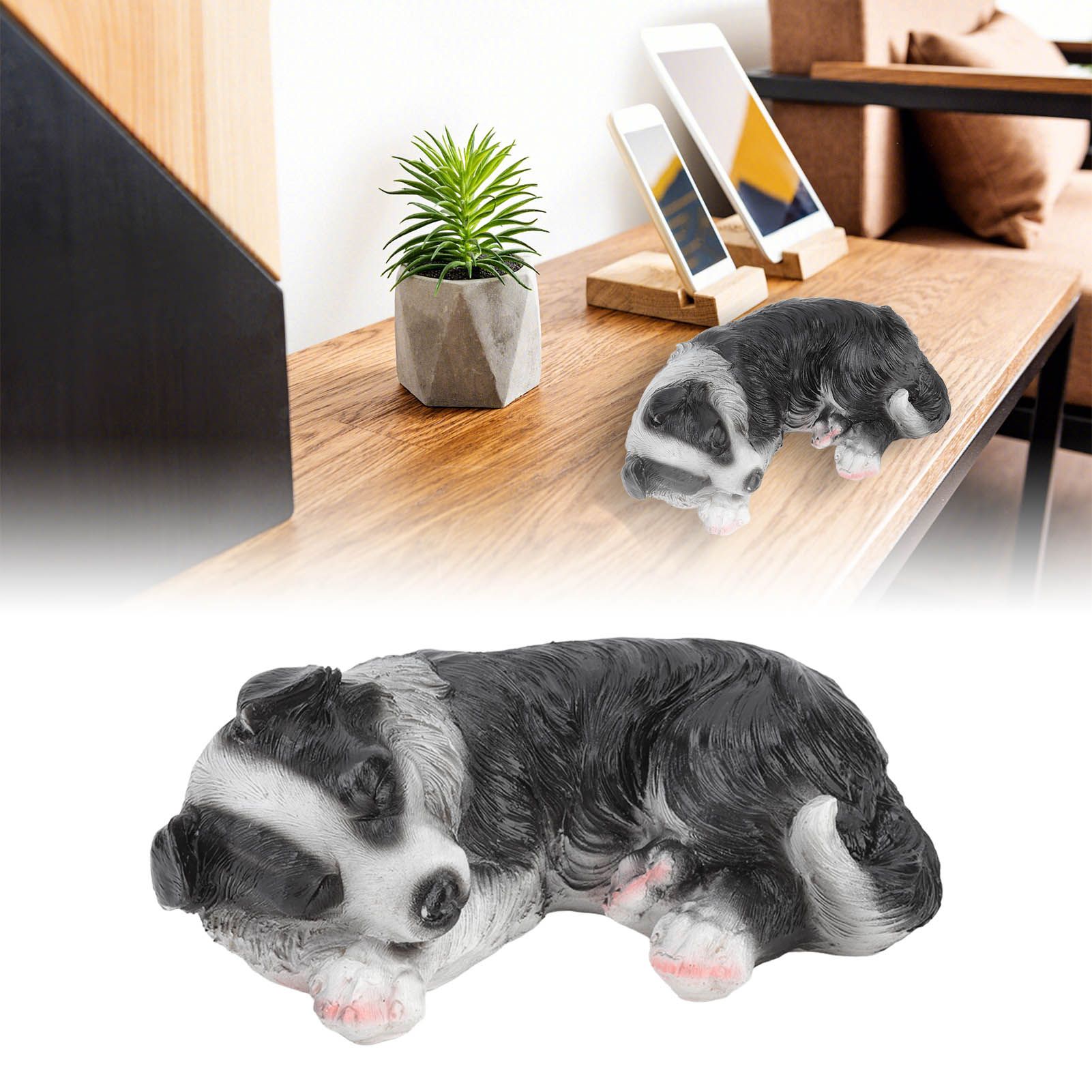 Puppy Statues Sculptures Synthetic Resin Waterproof Border Collie Statue view 12