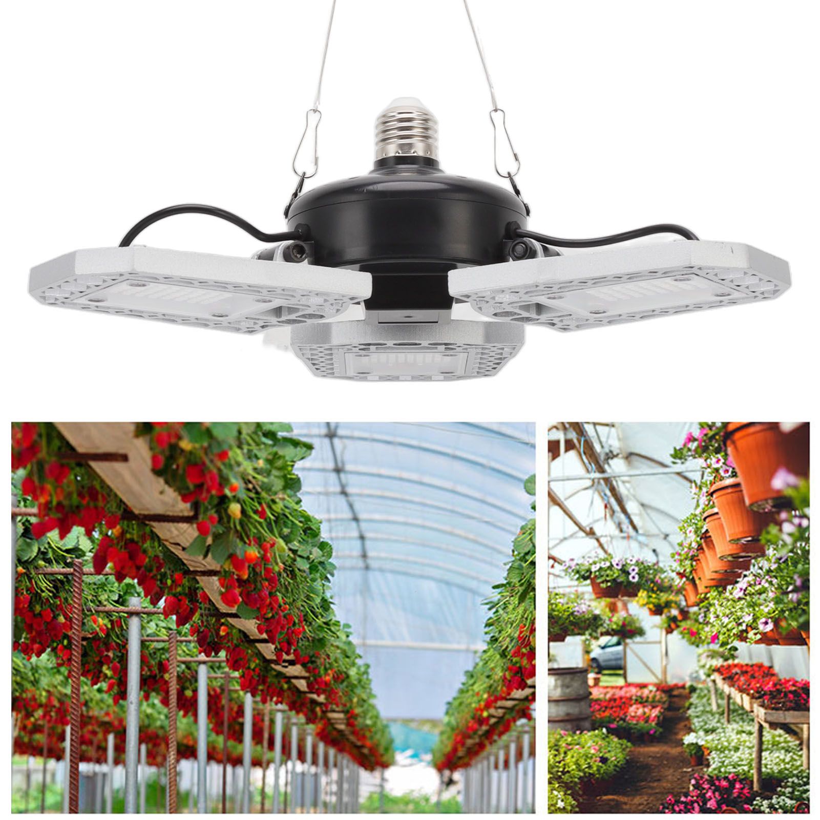 Plant Grow Light 220V 3 Heads Foldable E27 240 LEDs Red Blue Spectrum view 11
