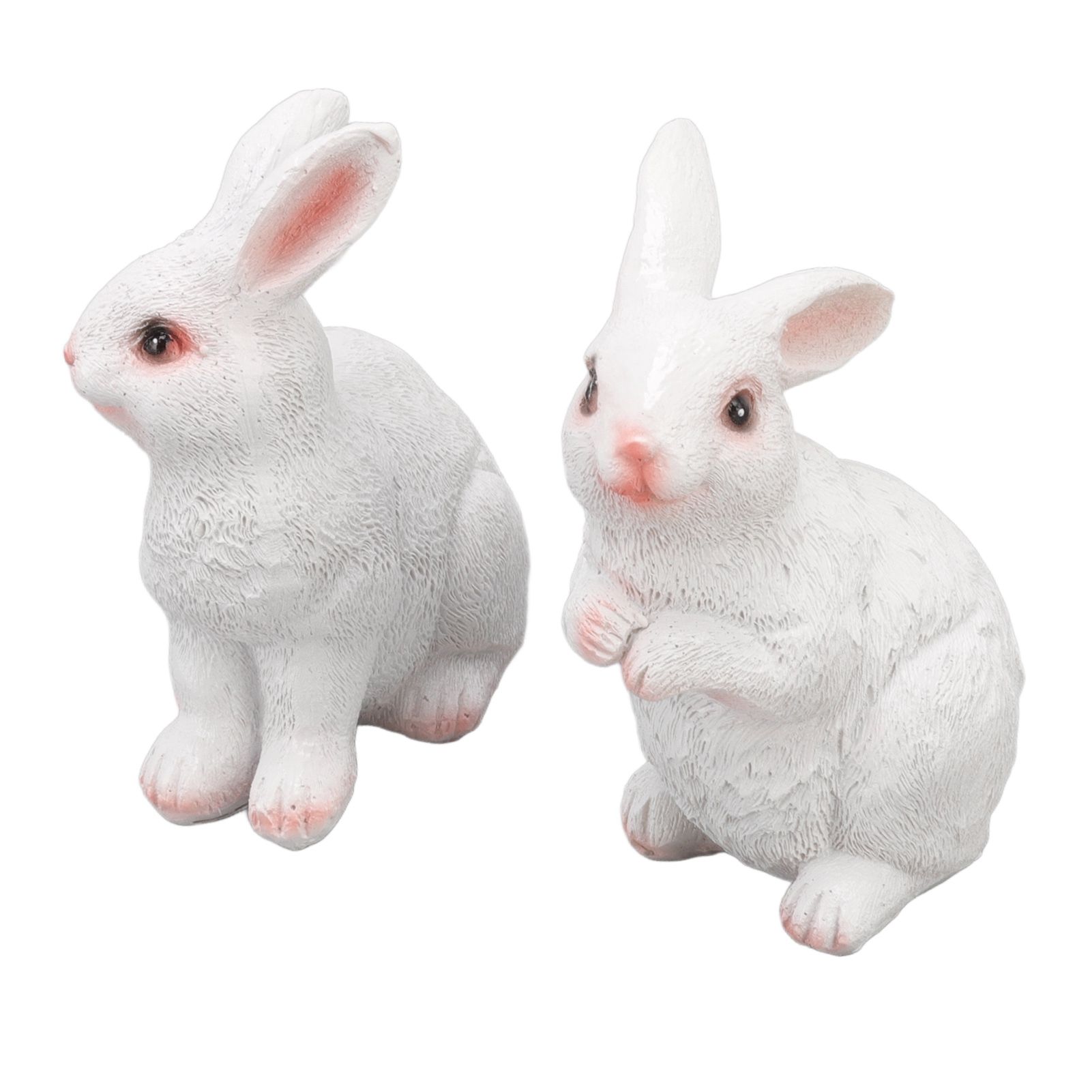 One Pair Garden Statues Rabbit Synthetic Resin Outdoor Craft Sculpture for view 2