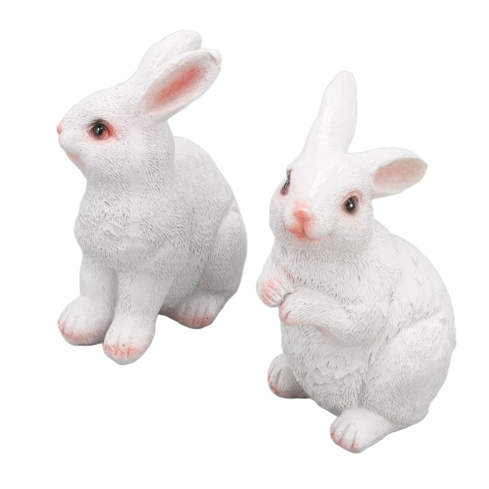 One Pair Garden Statues Rabbit Synthetic Resin Outdoor Craft Sculpture for view 3