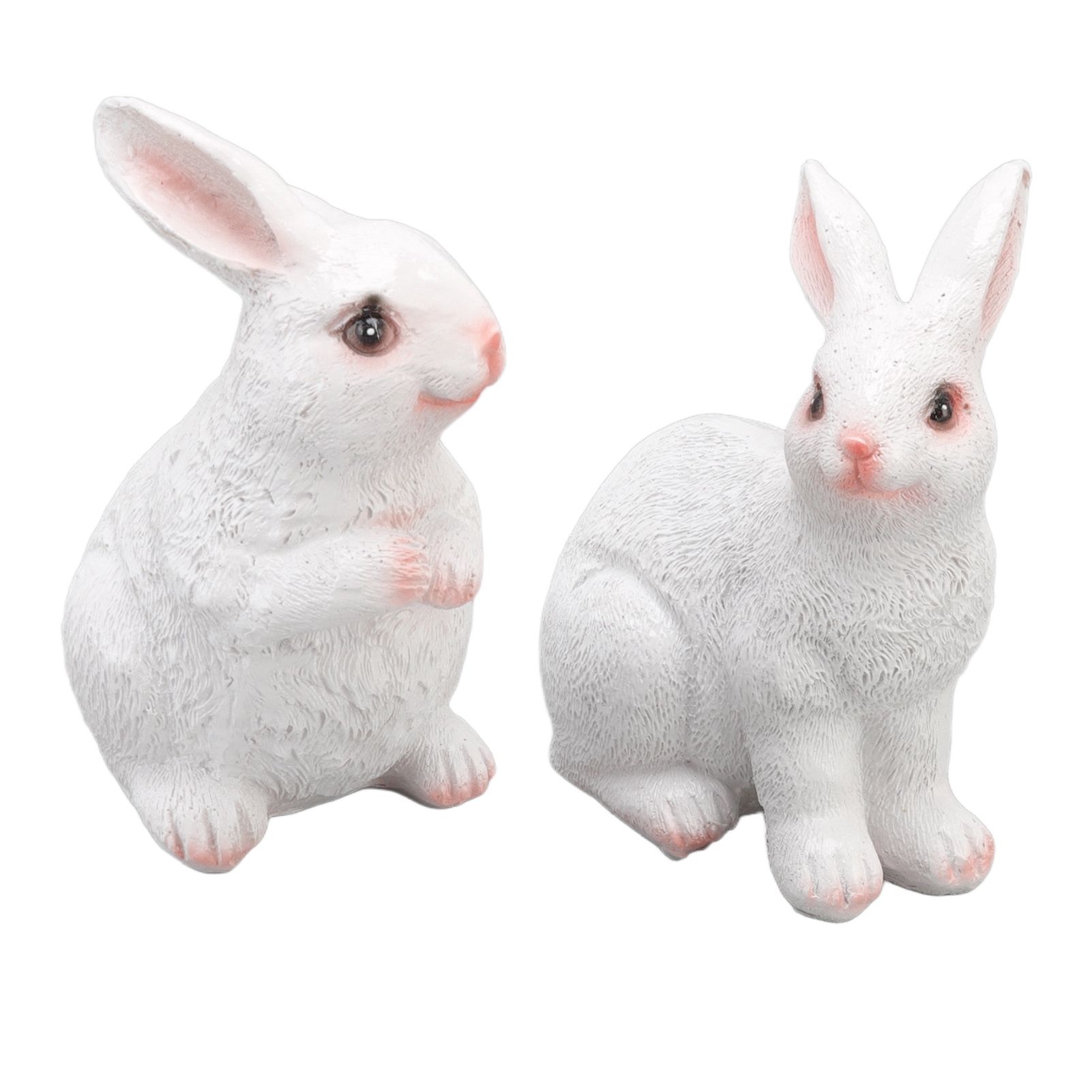 One Pair Garden Statues Rabbit Synthetic Resin Outdoor Craft Sculpture for view 5