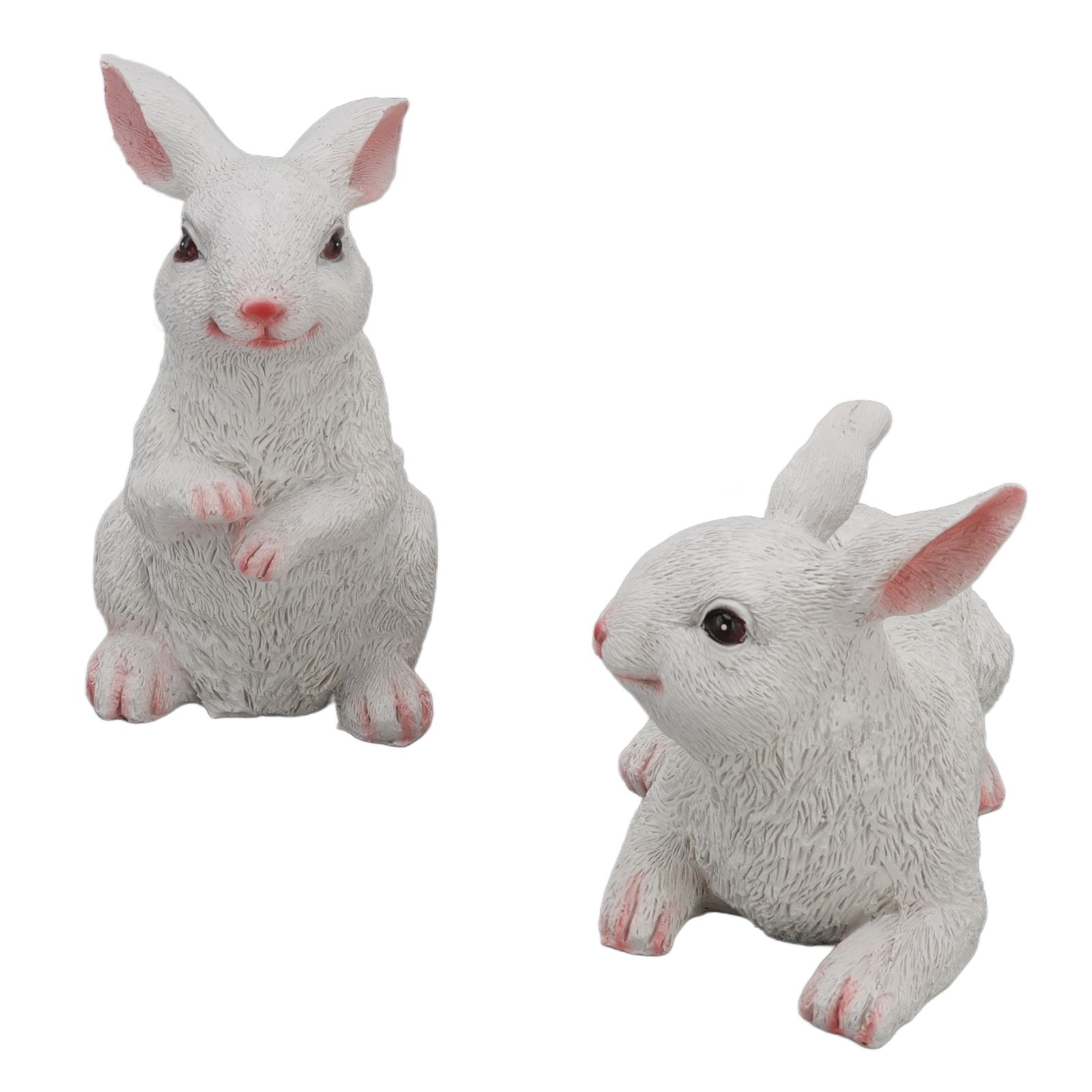 1 Pair Bunny Rabbit Ornaments Decorations Resin Art Craft Animal Model view 4