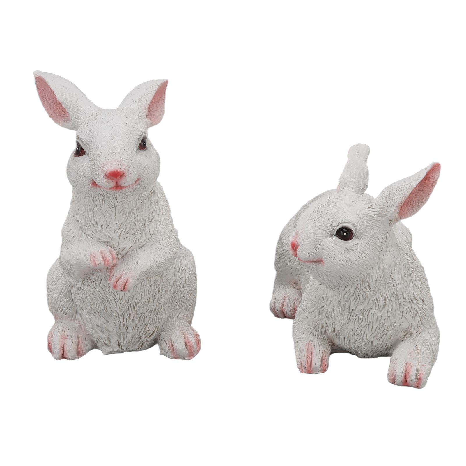 1 Pair Bunny Rabbit Ornaments Decorations Resin Art Craft Animal Model view 6