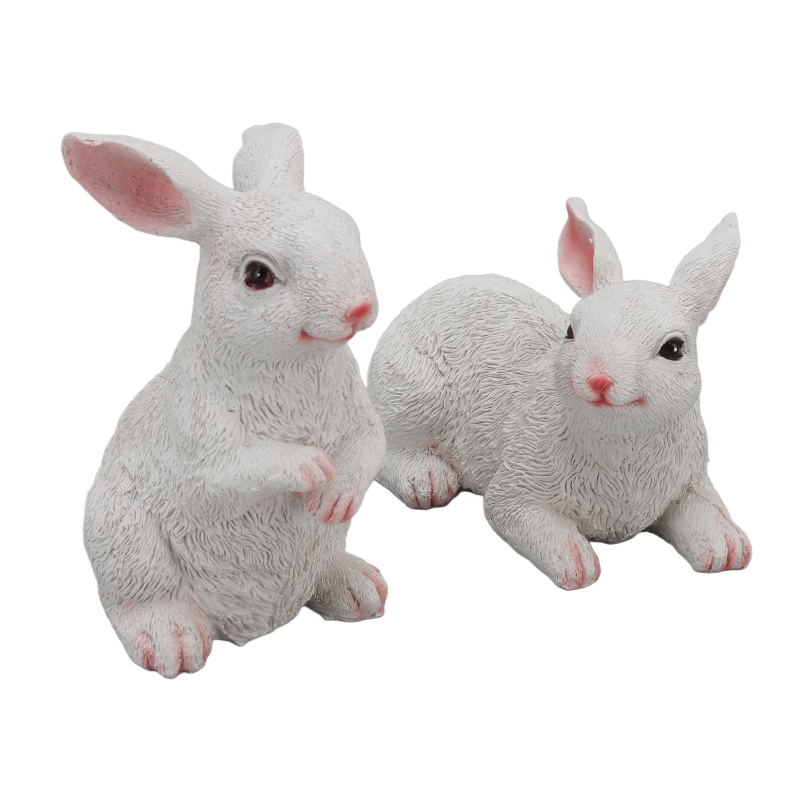 1 Pair Bunny Rabbit Ornaments Decorations Resin Art Craft Animal Model view 9