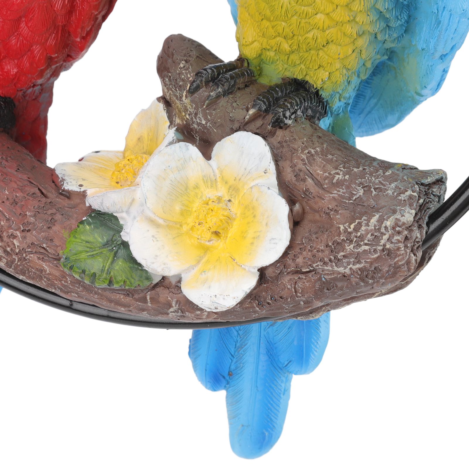 Garden Iron Ring Parrot Pendant Resin Bird Model Crafts Courtyard Balcony view 14