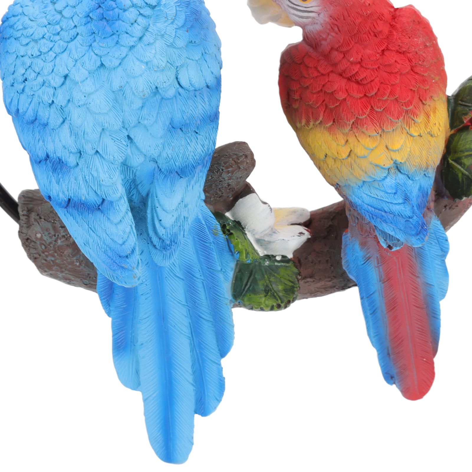 Garden Iron Ring Parrot Pendant Resin Bird Model Crafts Courtyard Balcony view 15