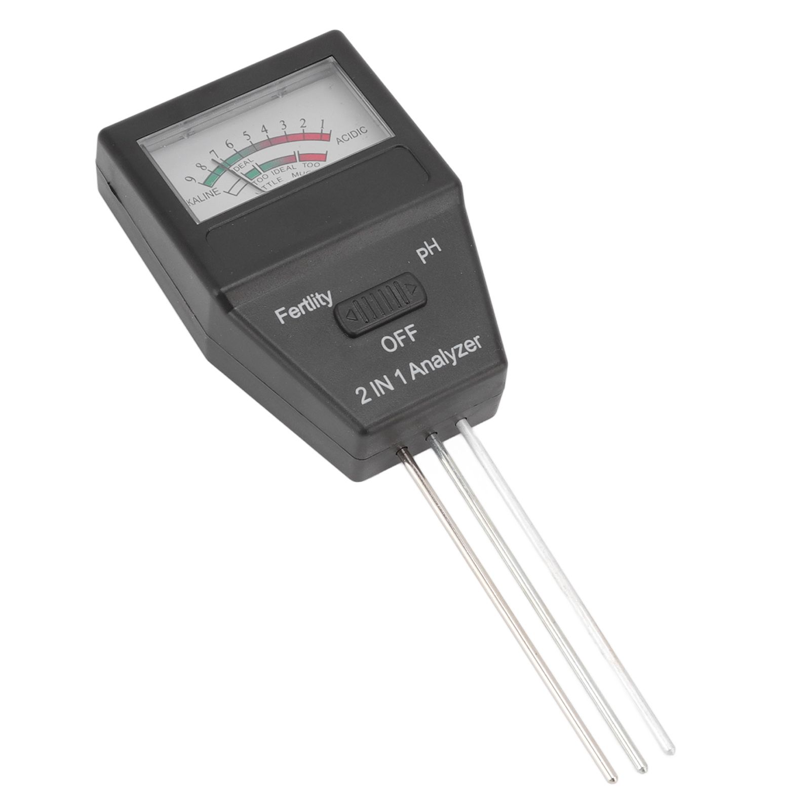 2 in 1 Soil PH Meter Soil Fertility Tester with 3 Probes for Home Garden Lawn view 2