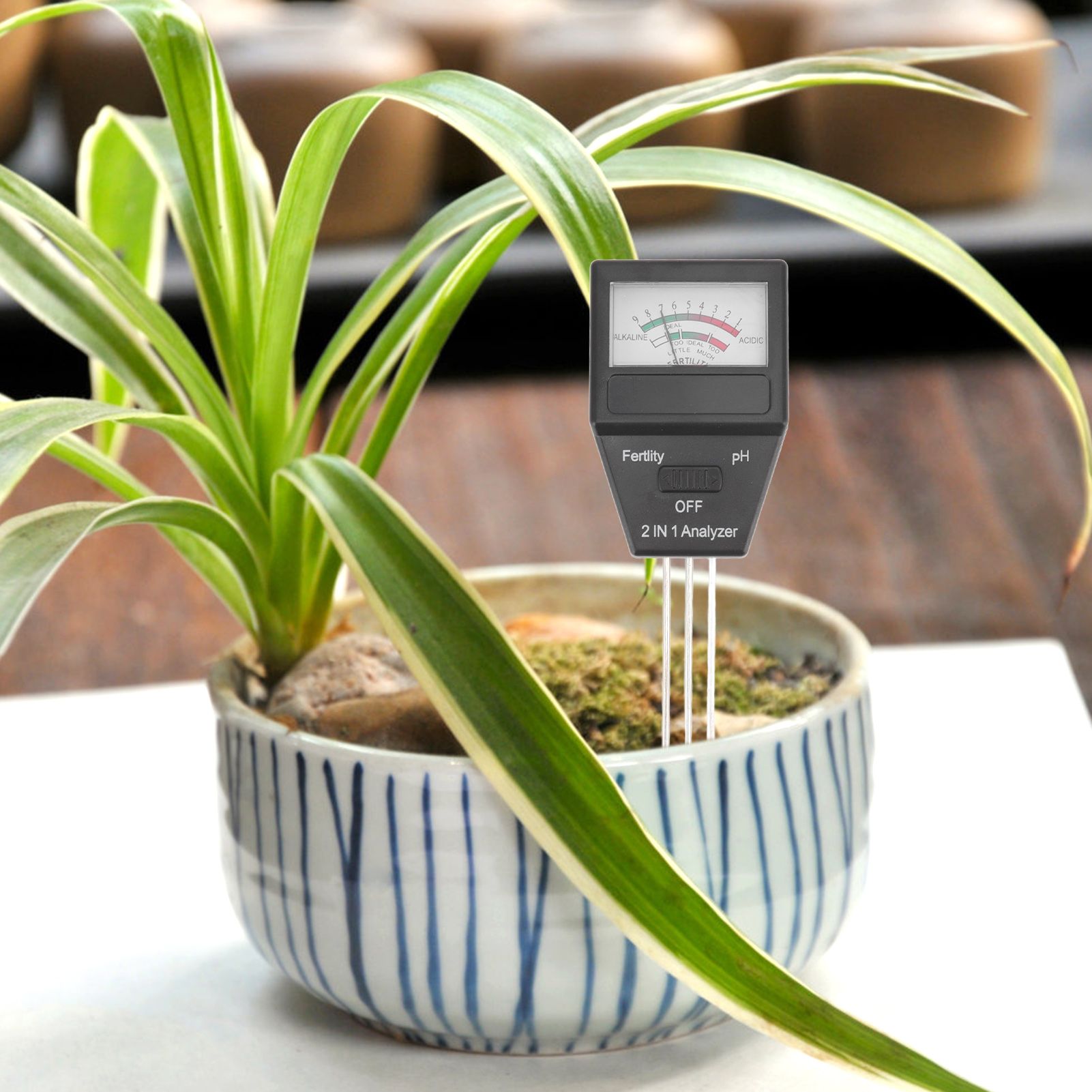 2 in 1 Soil PH Meter Soil Fertility Tester with 3 Probes for Home Garden Lawn view 12