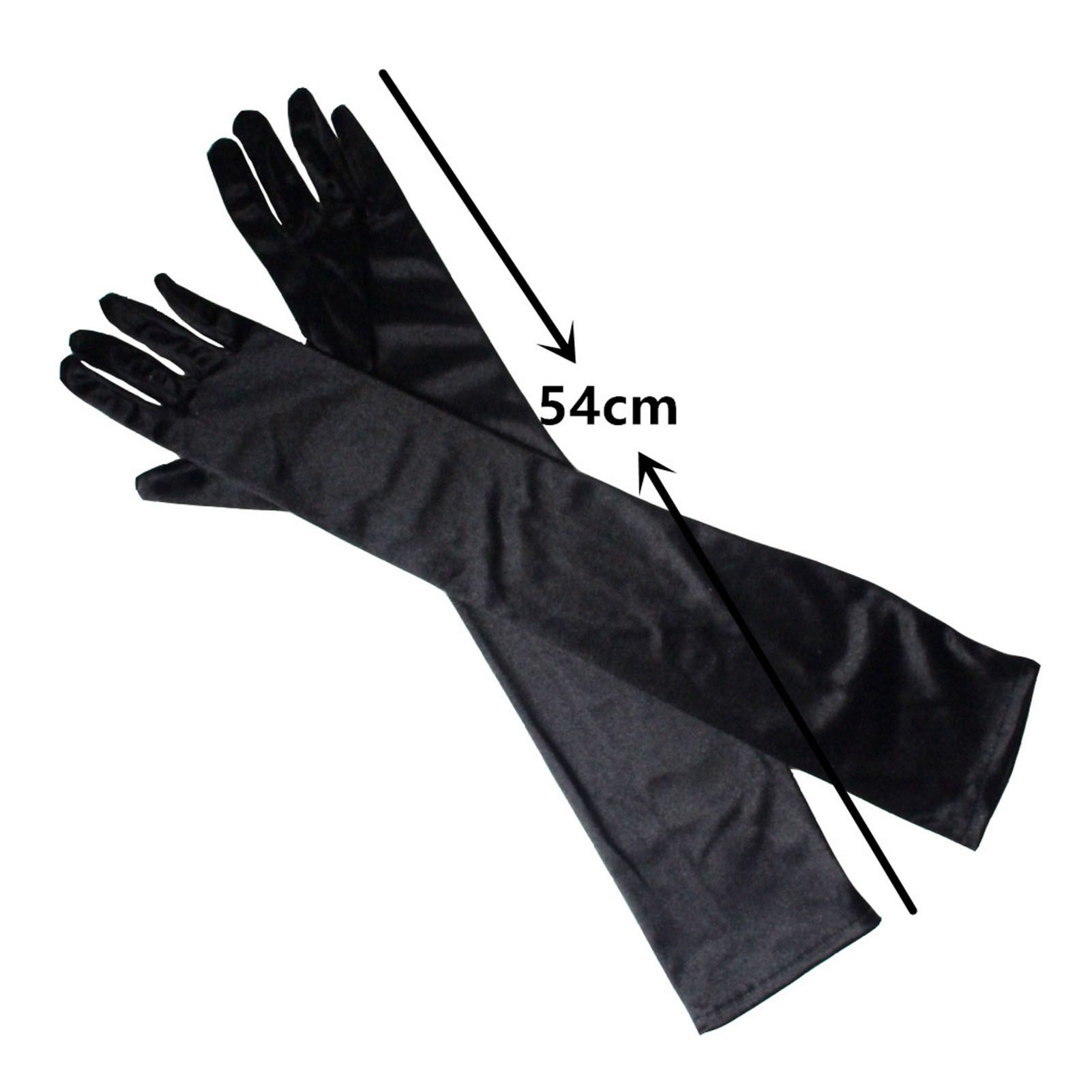 Long Satin Gloves Fashionable Stretch Long Evening Opera Satin Gloves for view 11