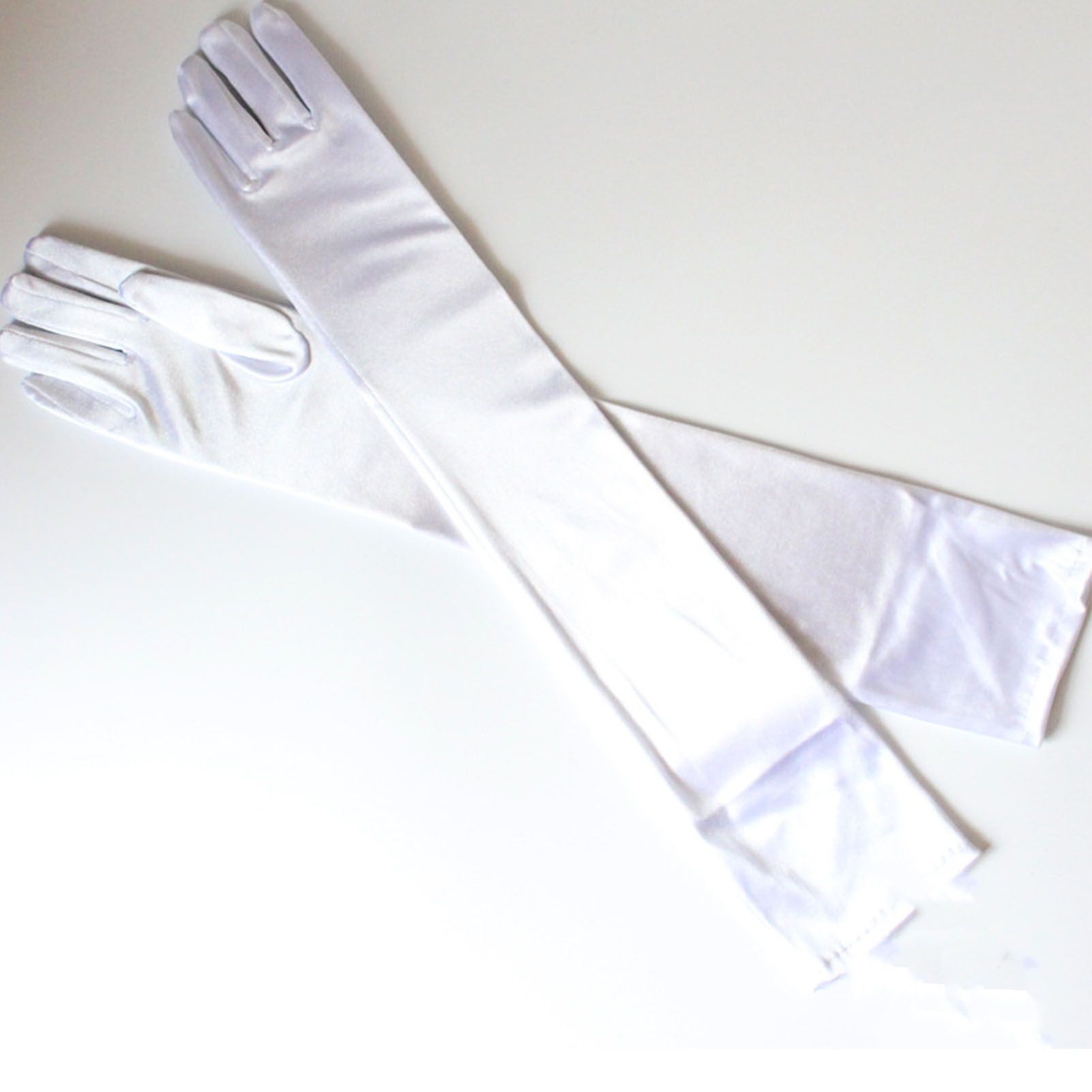 Long Satin Gloves Fashionable Stretch Long Evening Opera Satin Gloves for view 12