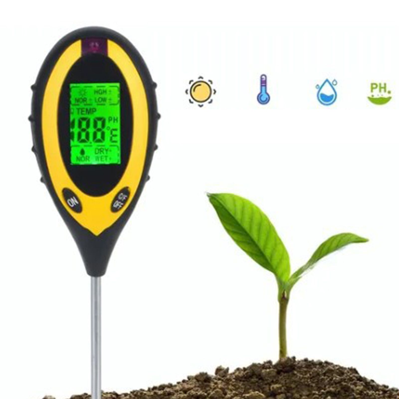 4 In 1 Soil Meter Temperature Sunlight Moisture PH Soil Tester for Family view 5