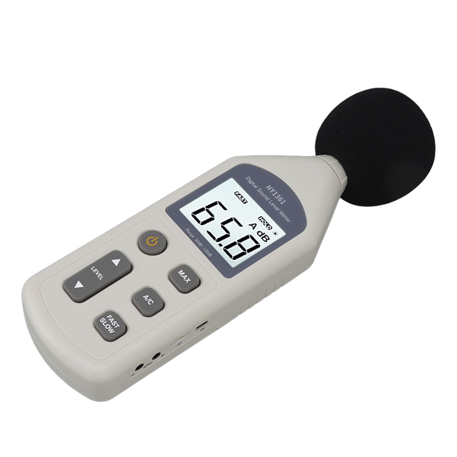 Decibel Meter High Accuracy LCD Screen 30 to 130dBA 5V USB Noise Detector with view 2