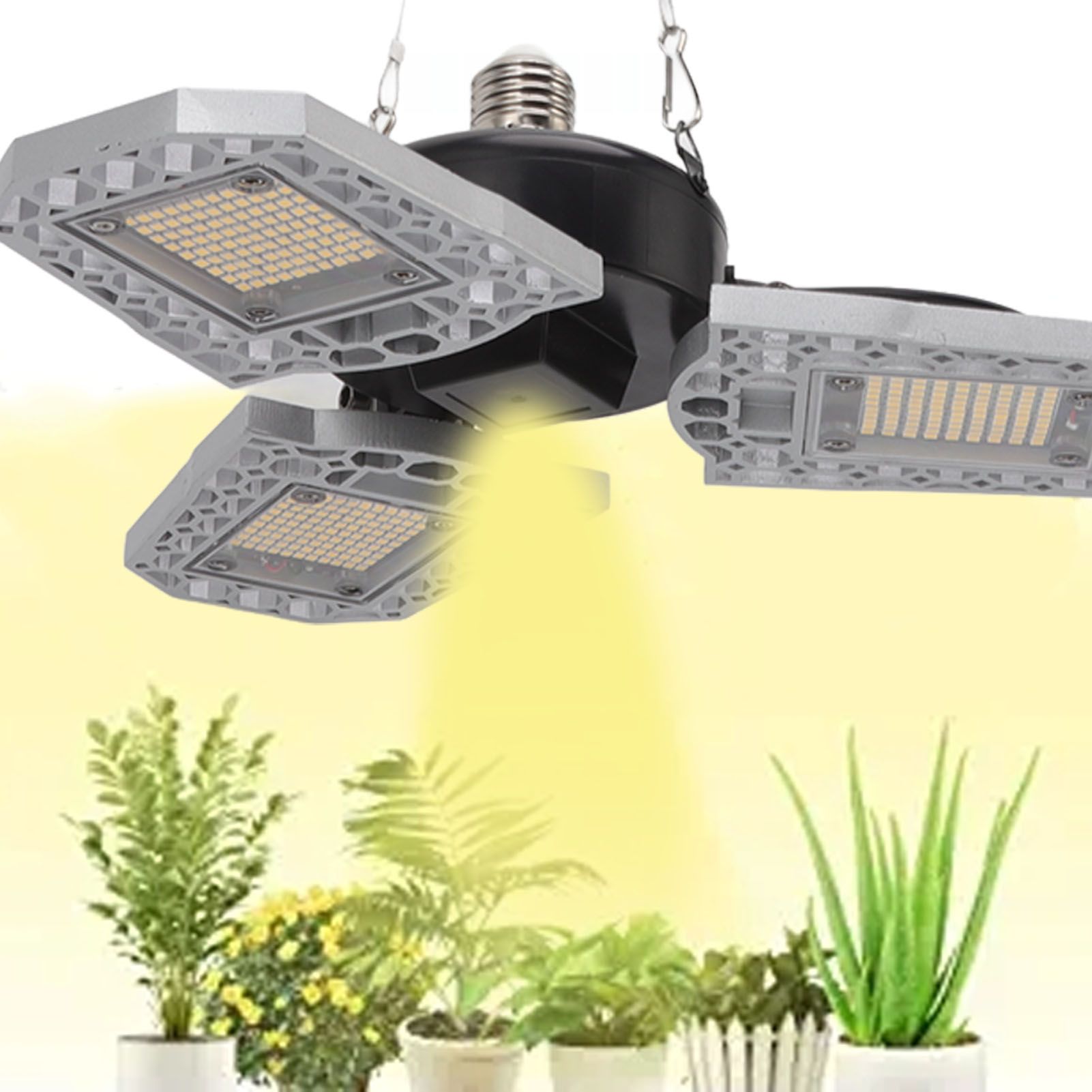 LED Grow Light 297 LEDs Folding Three Leaves Indoor Plant Grow Light for view 12