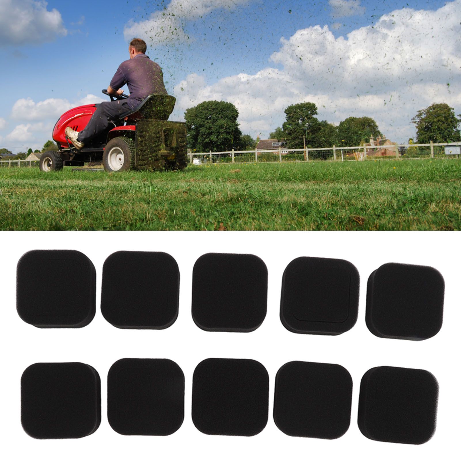 10 Pcs Air Filter for TH23D Para 11010 2530 Black Strimmer Trimmer Replacement view 11