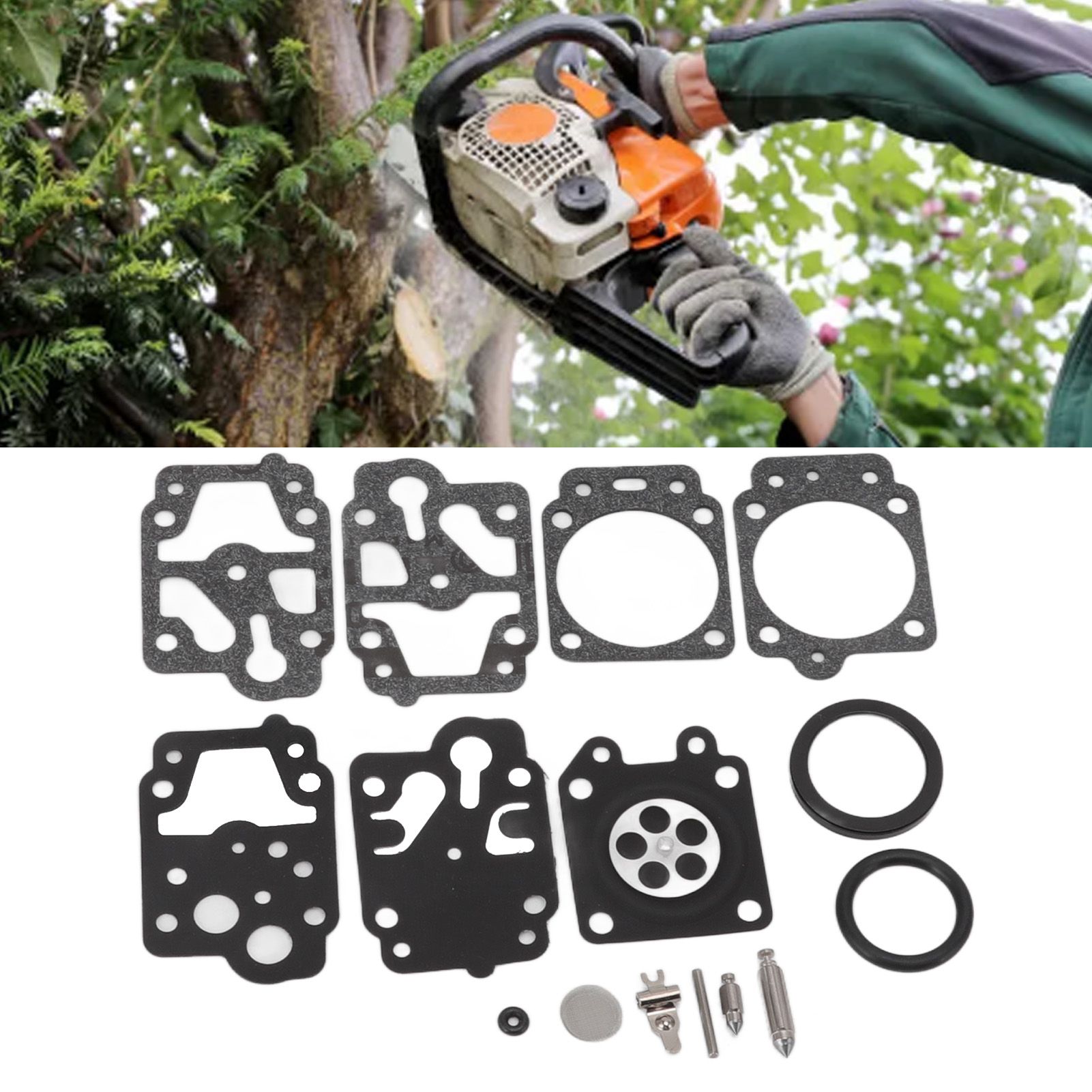 Paper Pad Washer Gasket Set Chainsaw Carburetor Gasket Kit Carburettor Repair view 11