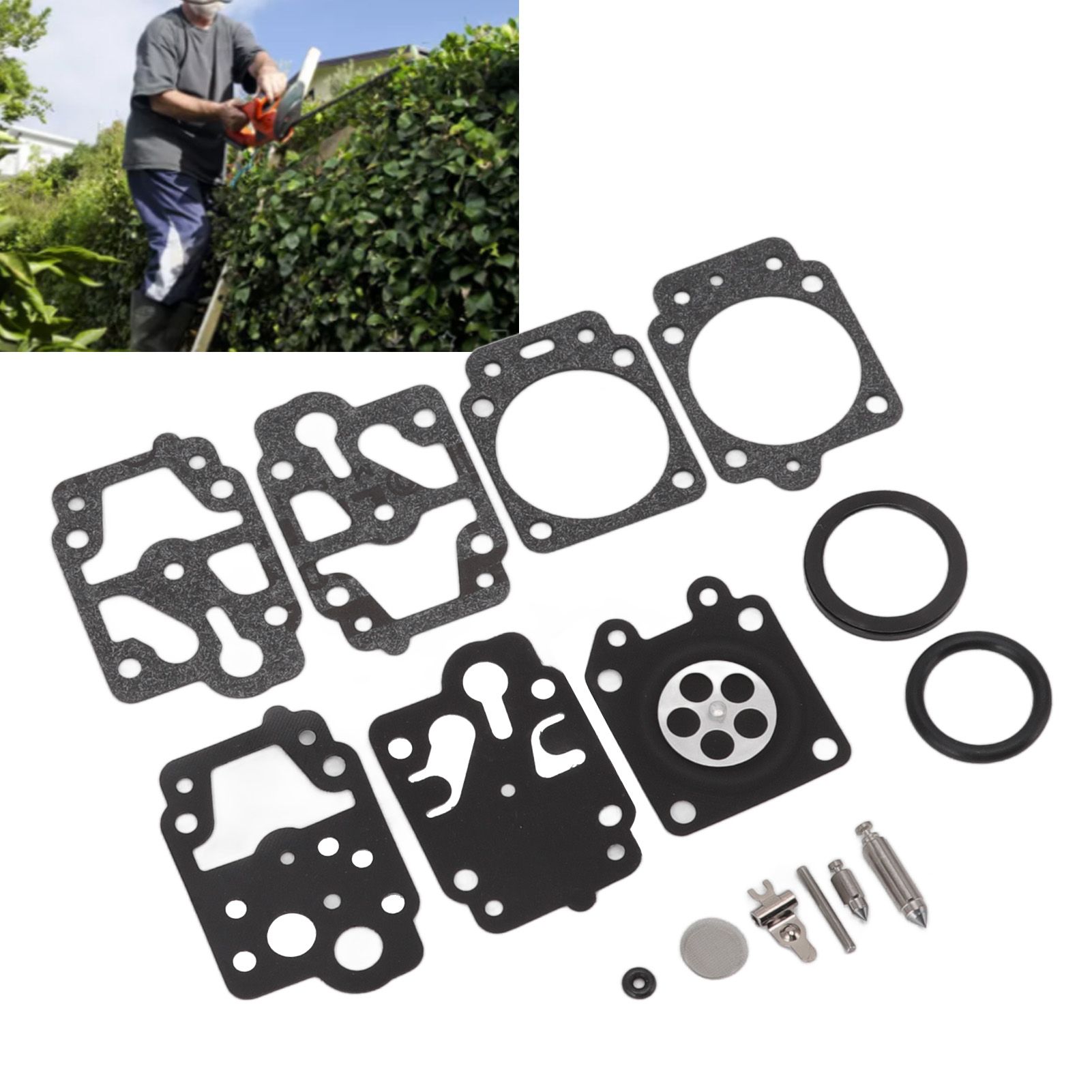 Paper Pad Washer Gasket Set Chainsaw Carburetor Gasket Kit Carburettor Repair view 12