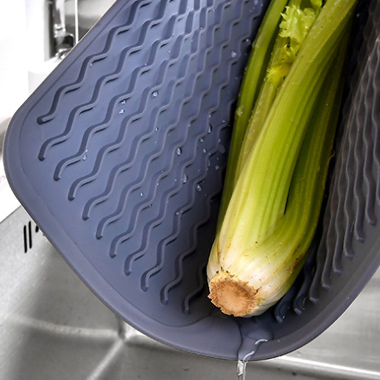 Table Insulating Rubber Mat Anti Slip Waterproof Heat Resistant Dish Drying view 11