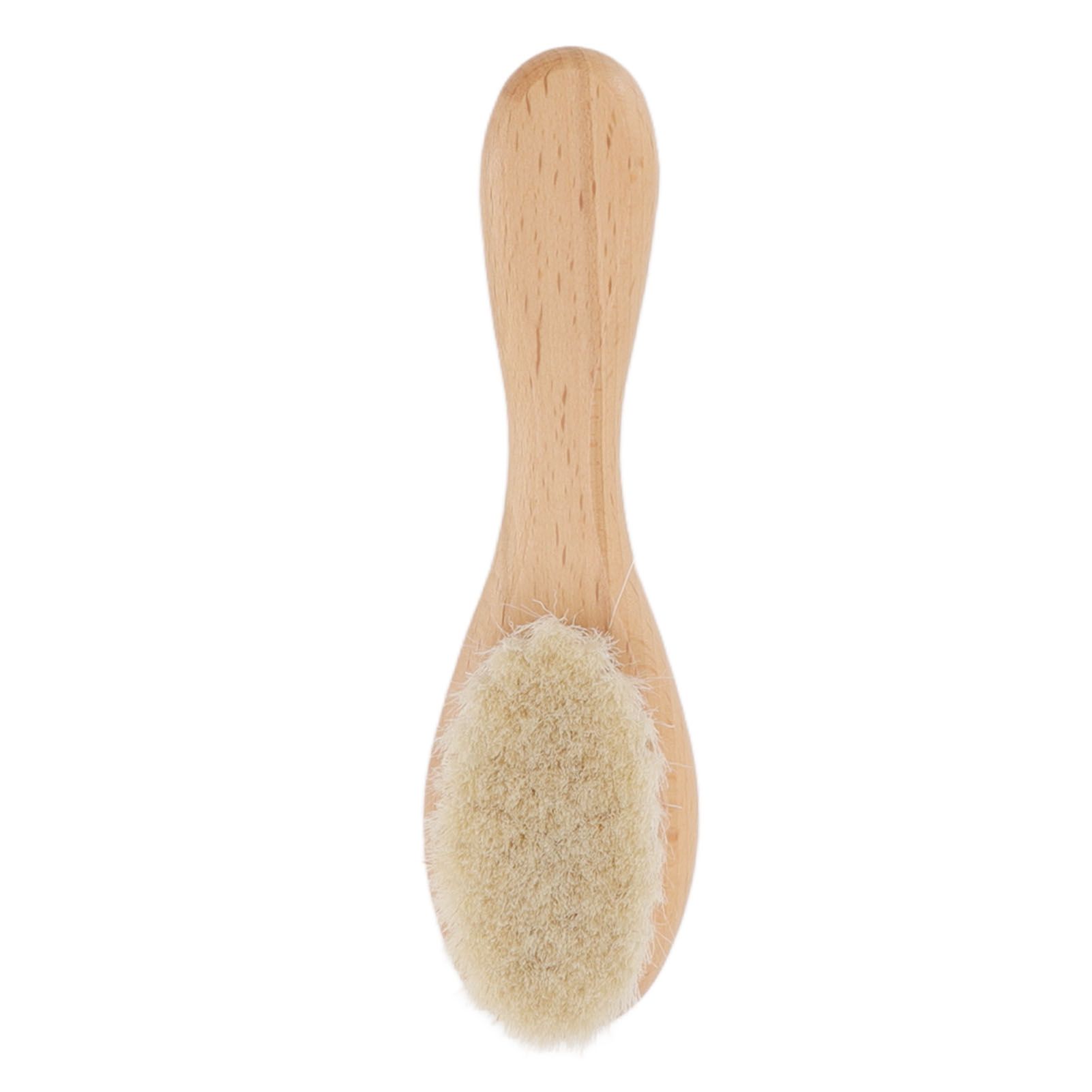 Baby Hair Wool Brush Soft Bristles Styling Beard Brush Baby Bathing Cleaning view 5